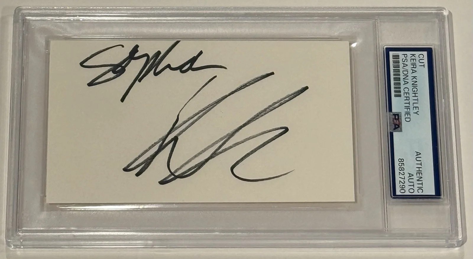 Keira Knightley — Keira Knightley Signed Cut Signature PSA Authentic Autograph Star Wars •