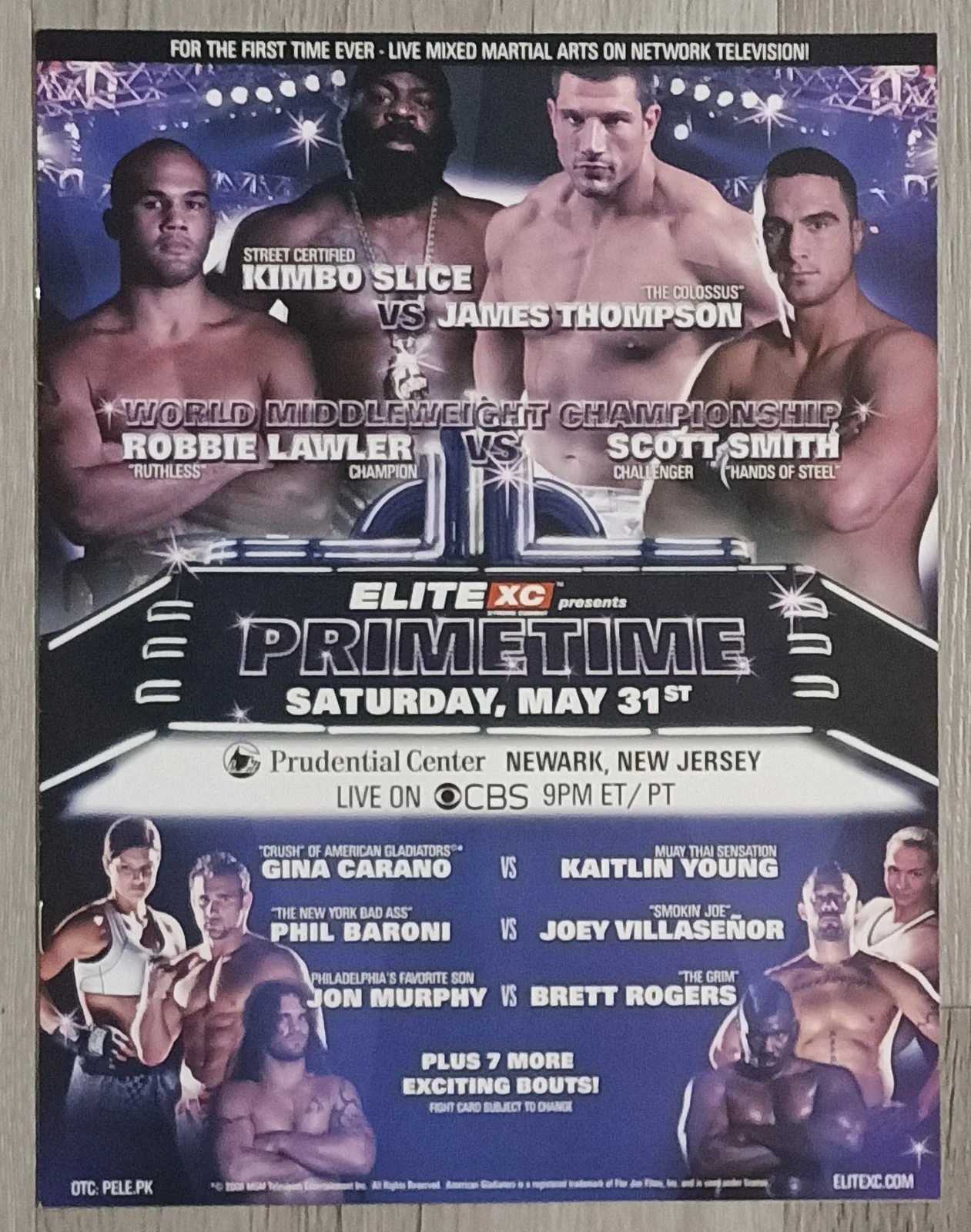 Elite XC MMA Program & Ticket Stub Lot Carano Rousey Netflix MVP UFC WWE MMA BJJ, image 2