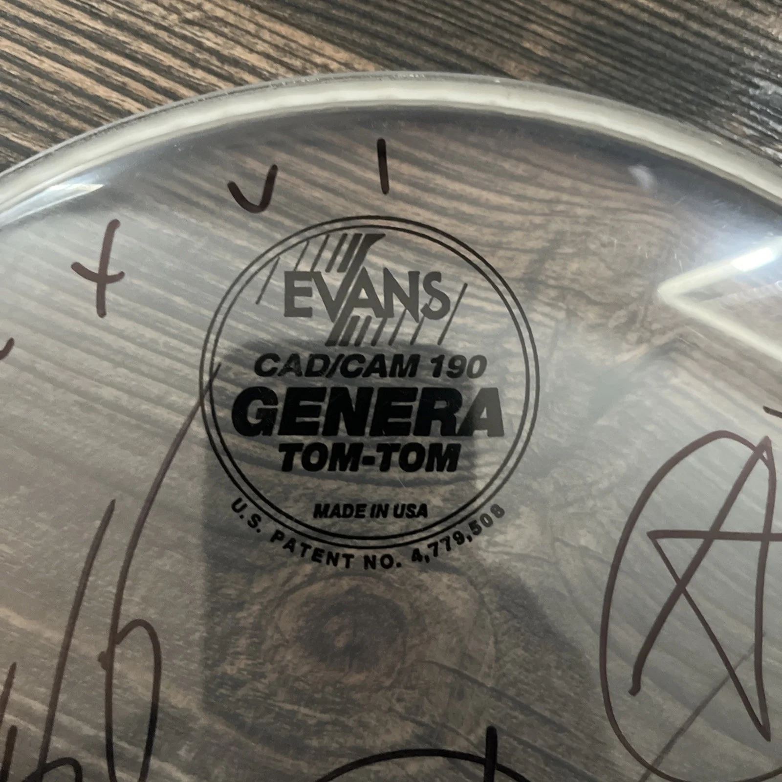 Gemini Syndrome Signed Evan’s 10” Clear Drumhead With COA, image 3
