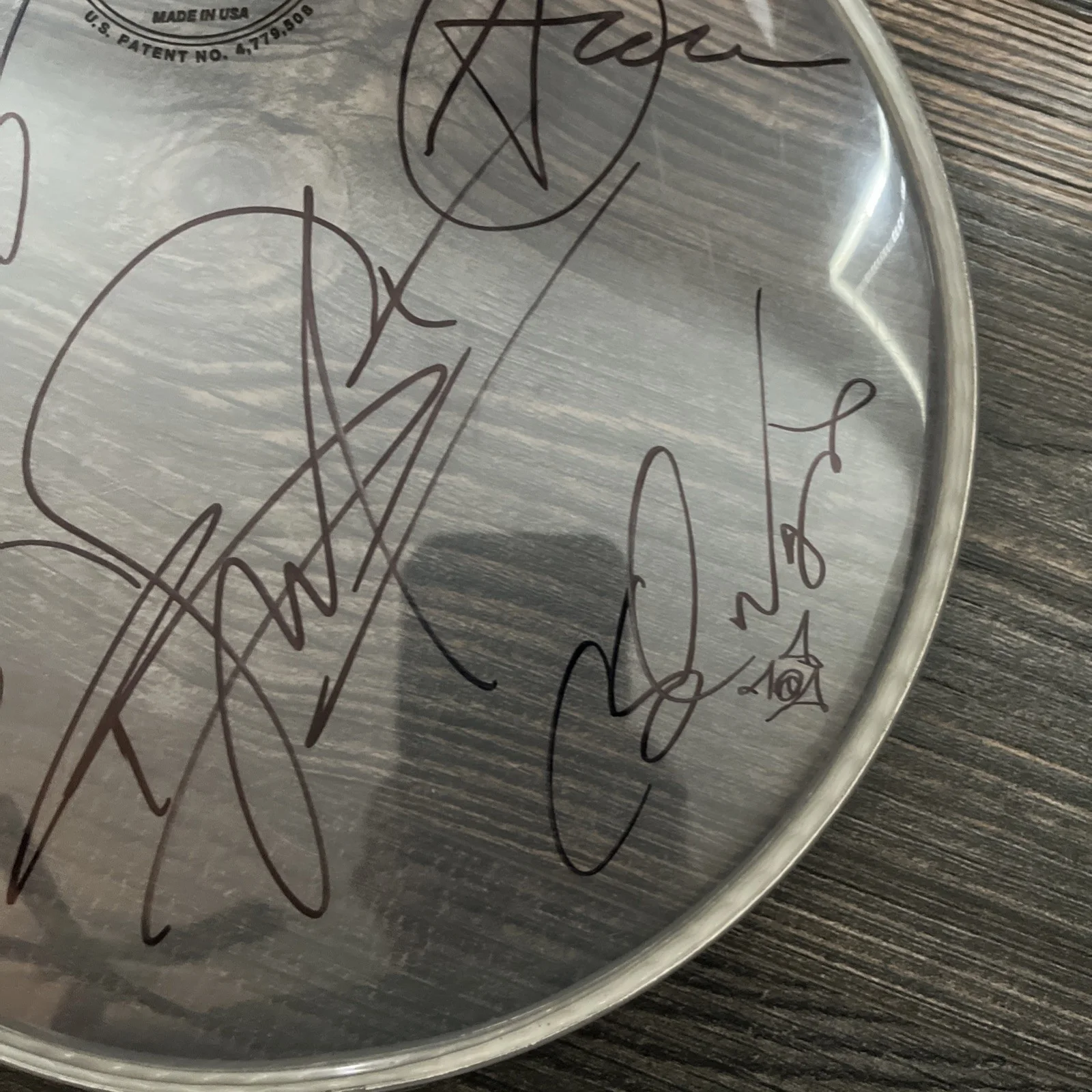 Gemini Syndrome Signed Evan’s 10” Clear Drumhead With COA, image 5