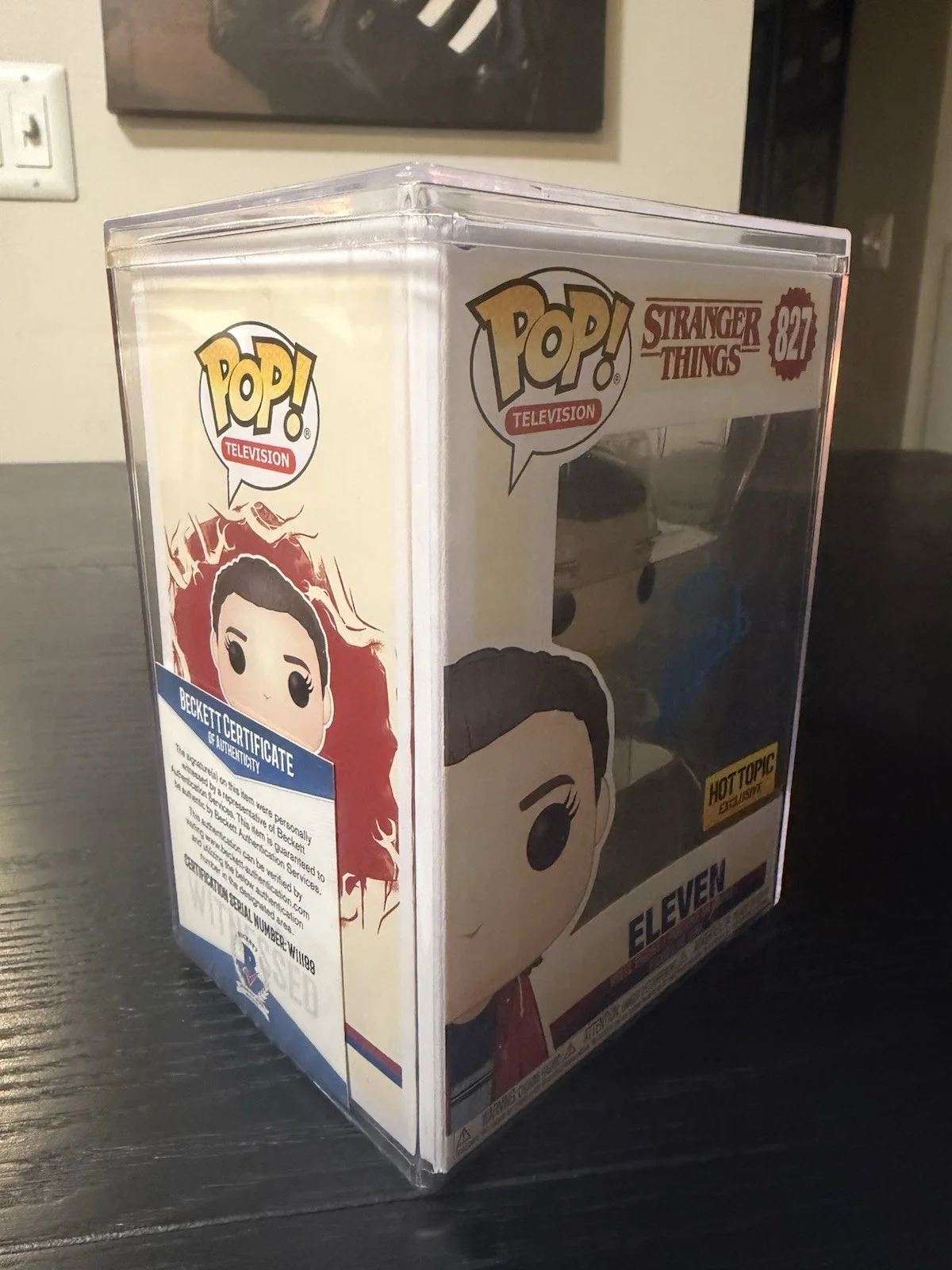 Funko Pop Stranger Things Eleven Hot Topic Beckett Authenticated Autograph, image 2