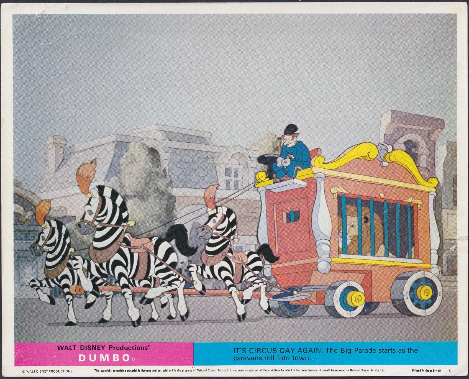 Dumbo 6x ORIGINAL UK FOH Lobby Cards Disney Early RR, изображение 5
