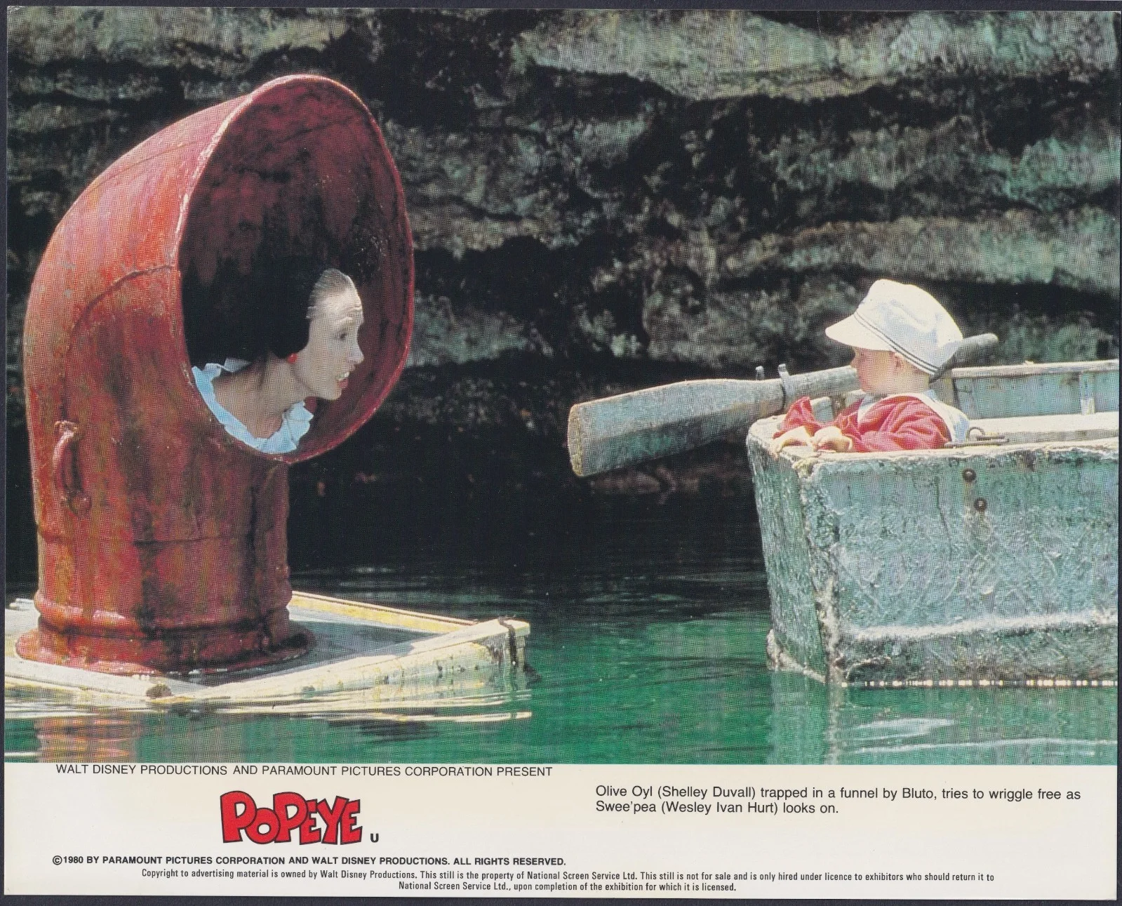 Popeye 8x ORIGINAL UK FOH Lobby Cards Disney Robin Williams 1980, изображение 3