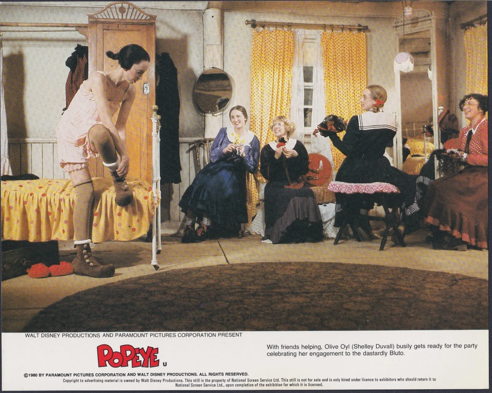 Popeye 8x ORIGINAL UK FOH Lobby Cards Disney Robin Williams 1980, изображение 4