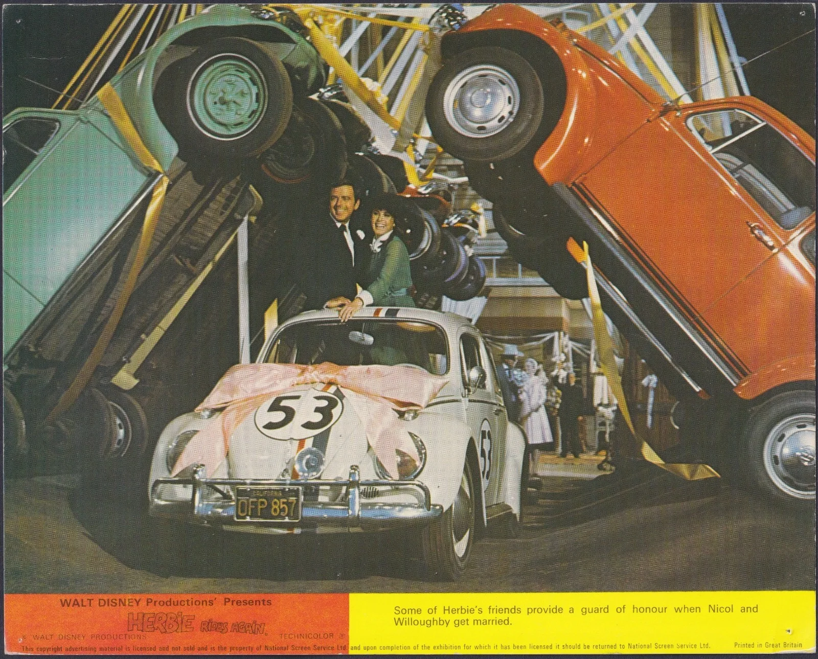 Herbie Rides Again 8x ORIGINAL UK FOH Lobby Cards Disney Love Bug 1974, изображение 5