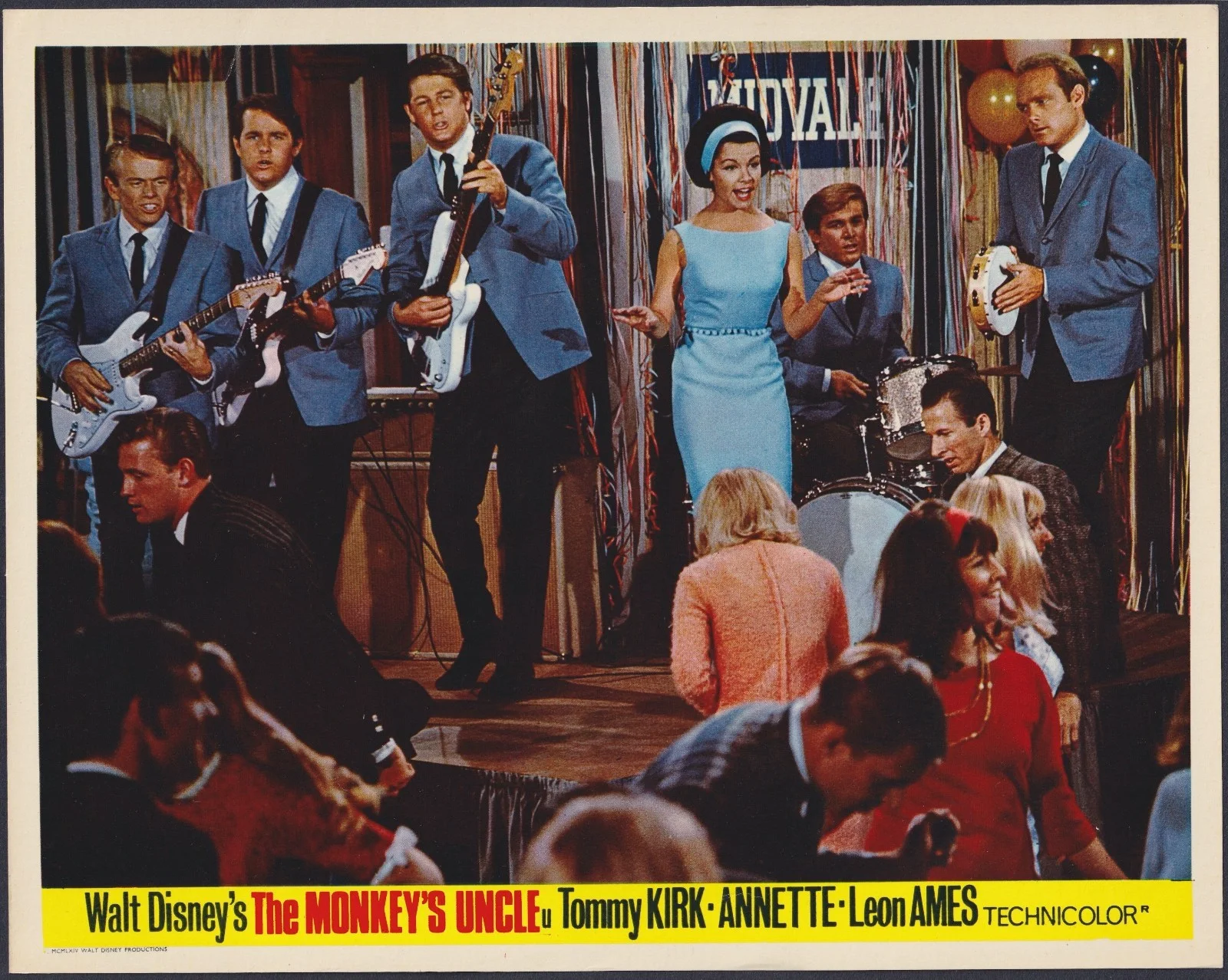 Monkey's Uncle 7x ORIGINAL UK FOH Lobby Cards Disney Annette Funicello 1965, изображение 2