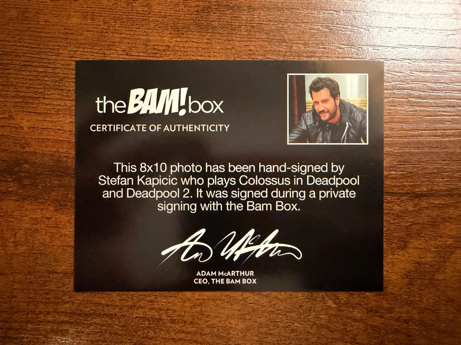 Stefan Kapicic — Stefan Kapicic Deadpool Authentic Signed 8x10 BAM BOX Photo Autographed, image 2