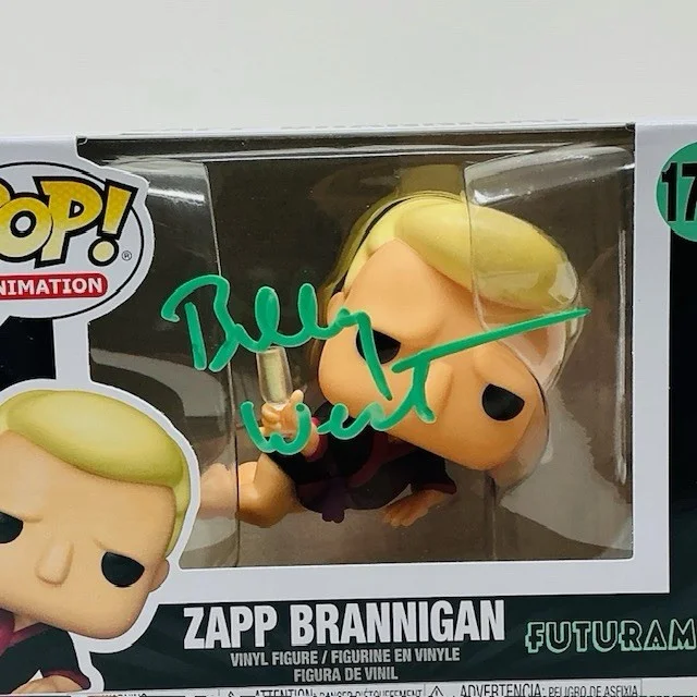 Billy West Autographed Zapp Brannigan Futurama Funko Pop Animation #1759 OCCM, image 2