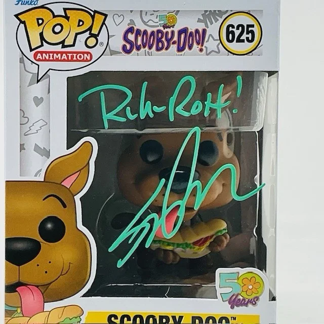 Scott Innes Autographed Cartoon Animation Ruh Roh Scooby-Doo Funko Pop #625 OCCM, image 2