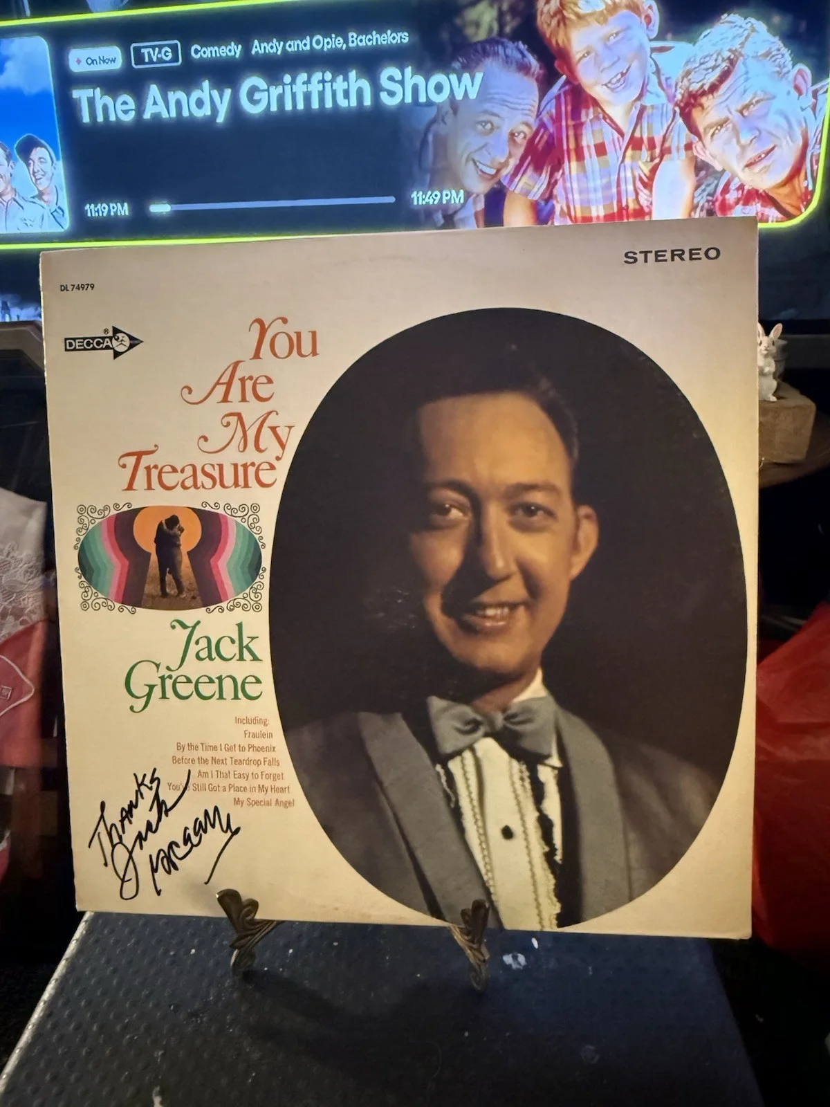 Jack Greene Autographed Vinyl Album, image 5