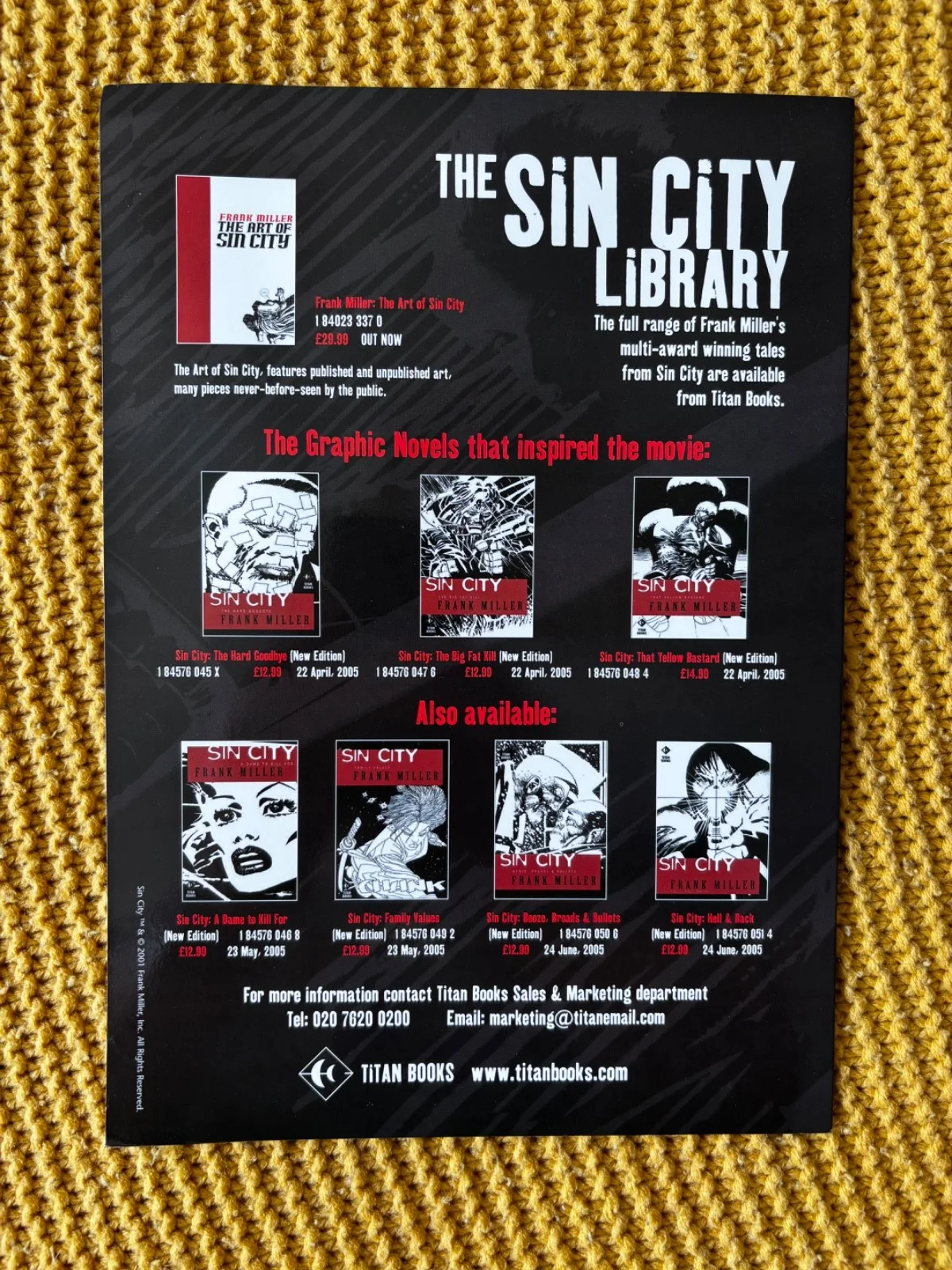 Sin City brochure memorabilia - rare!, image 3