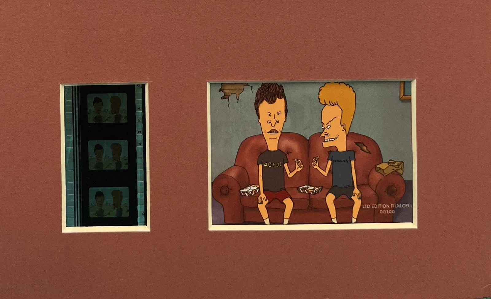 BEAVIS AND BUTT-HEAD. 35mm Film Cell Mounted Display, image 2