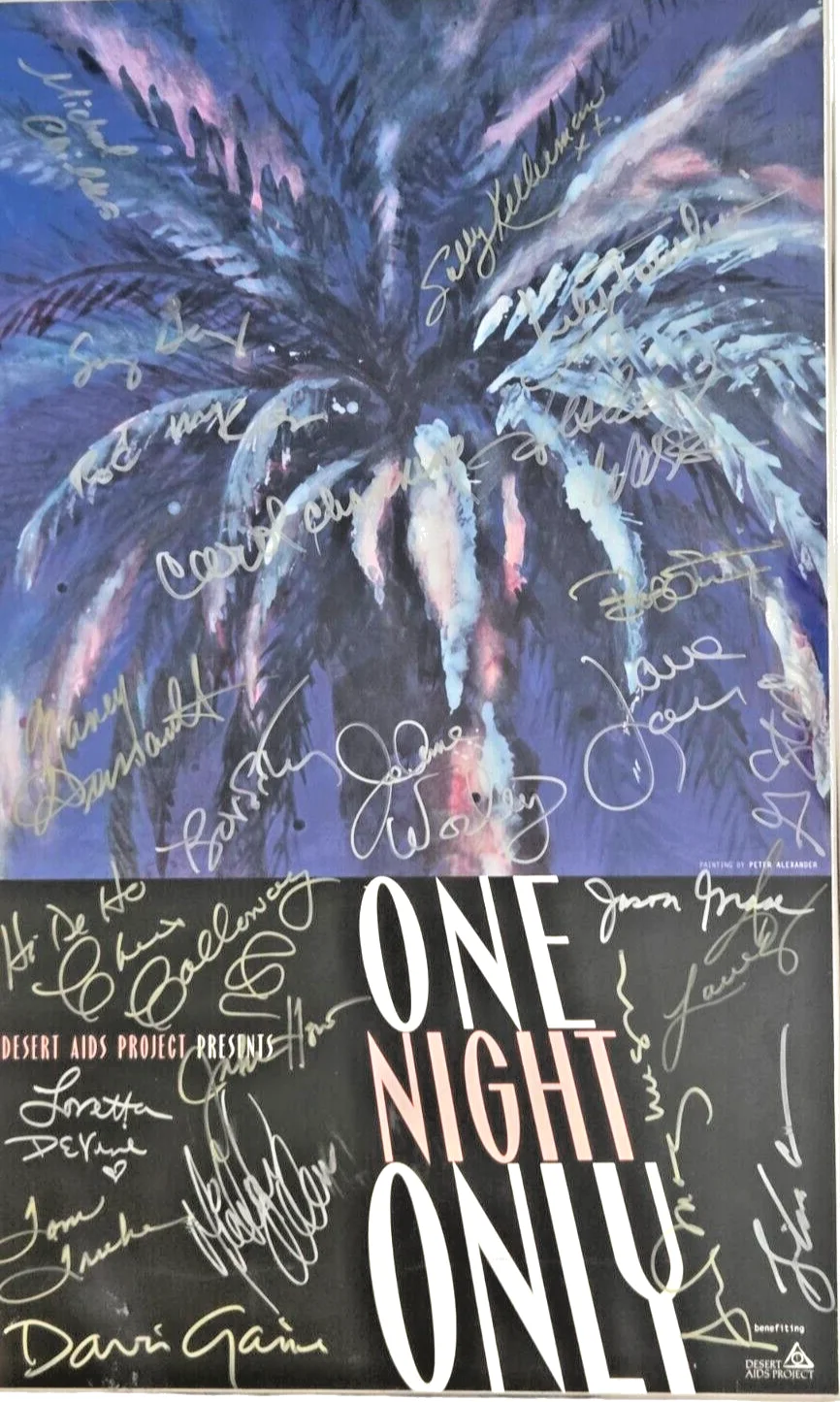 Cast of One Night Only Charity Event Show — One Night Only Benefit Show w/Lily Tomlin Cast Signed Framed Poster 18 x 24 in., изображение 3
