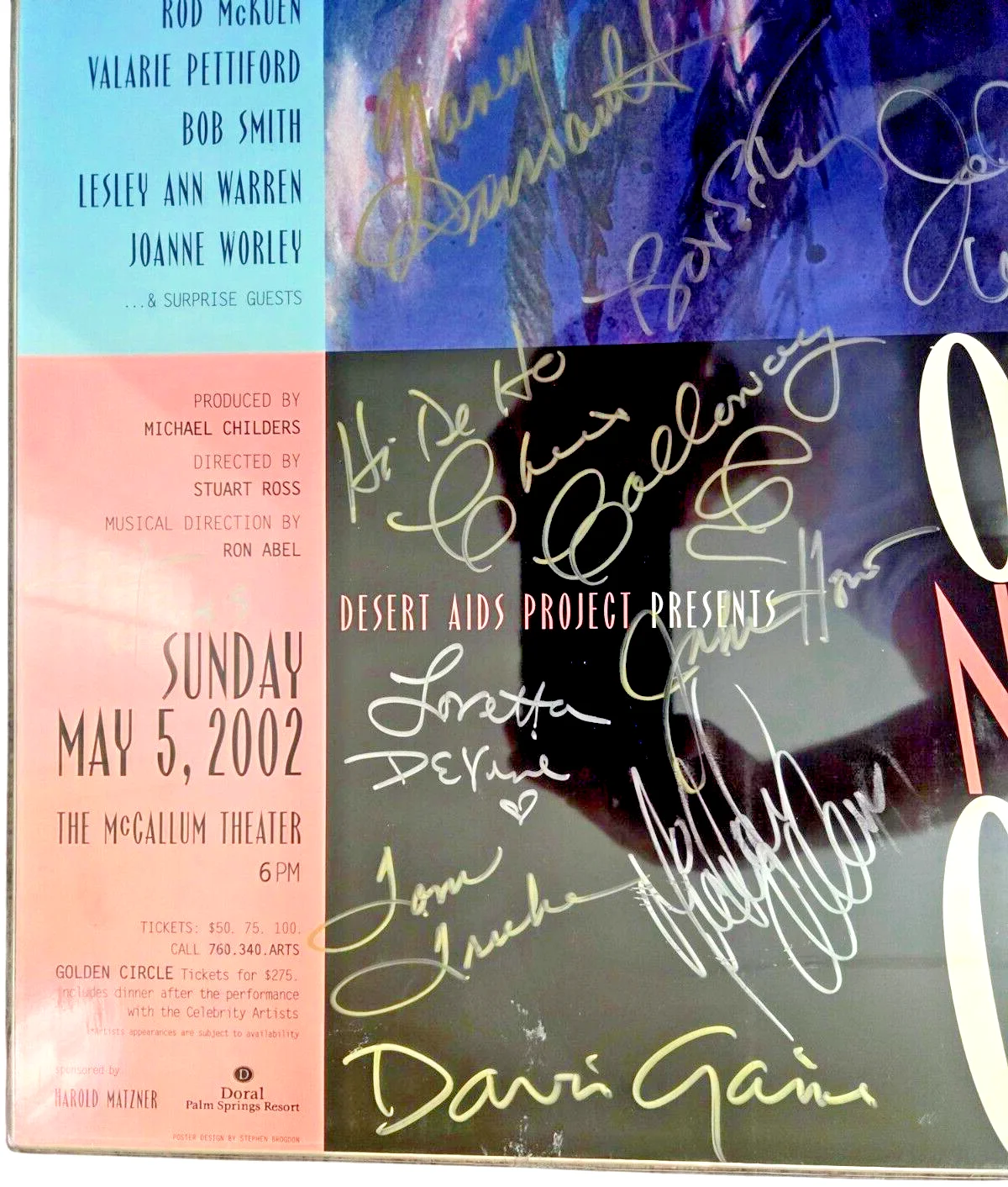 Cast of One Night Only Charity Event Show — One Night Only Benefit Show w/Lily Tomlin Cast Signed Framed Poster 18 x 24 in., изображение 5