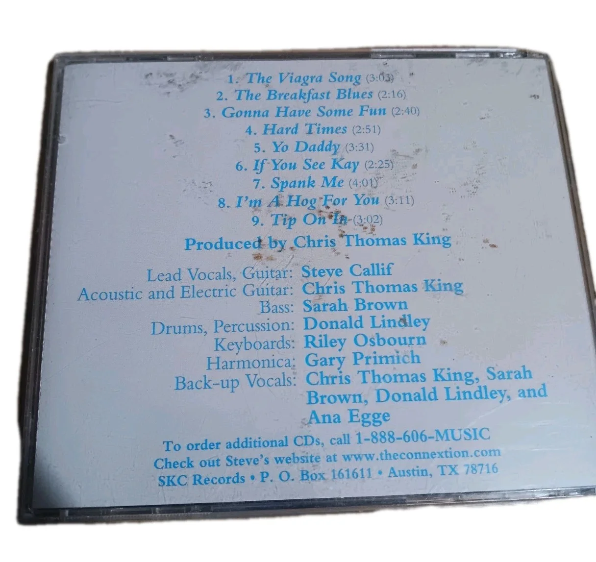 Steve Callif Autographed CD & Booklet, SRC Records, Chris Thomas King, image 4