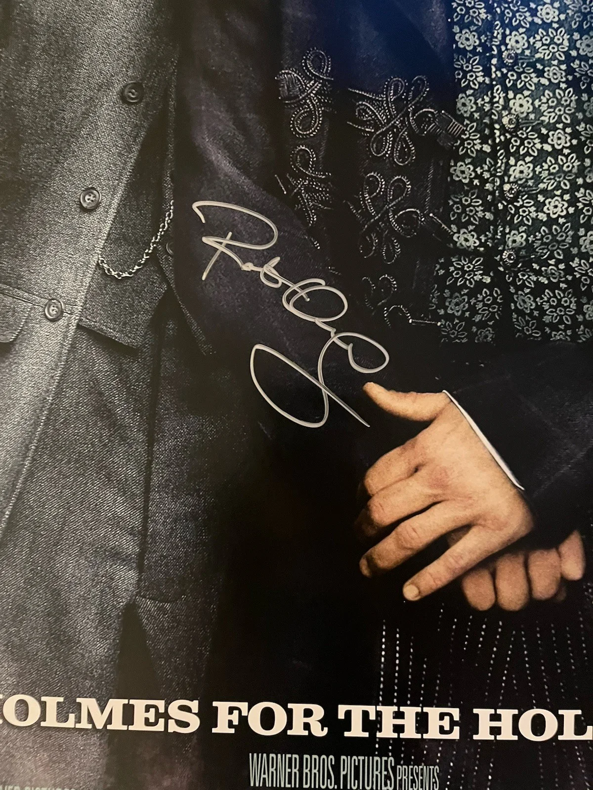 Robert Downey Jr Signed Sherlock Holmes D/S 27x40, image 3