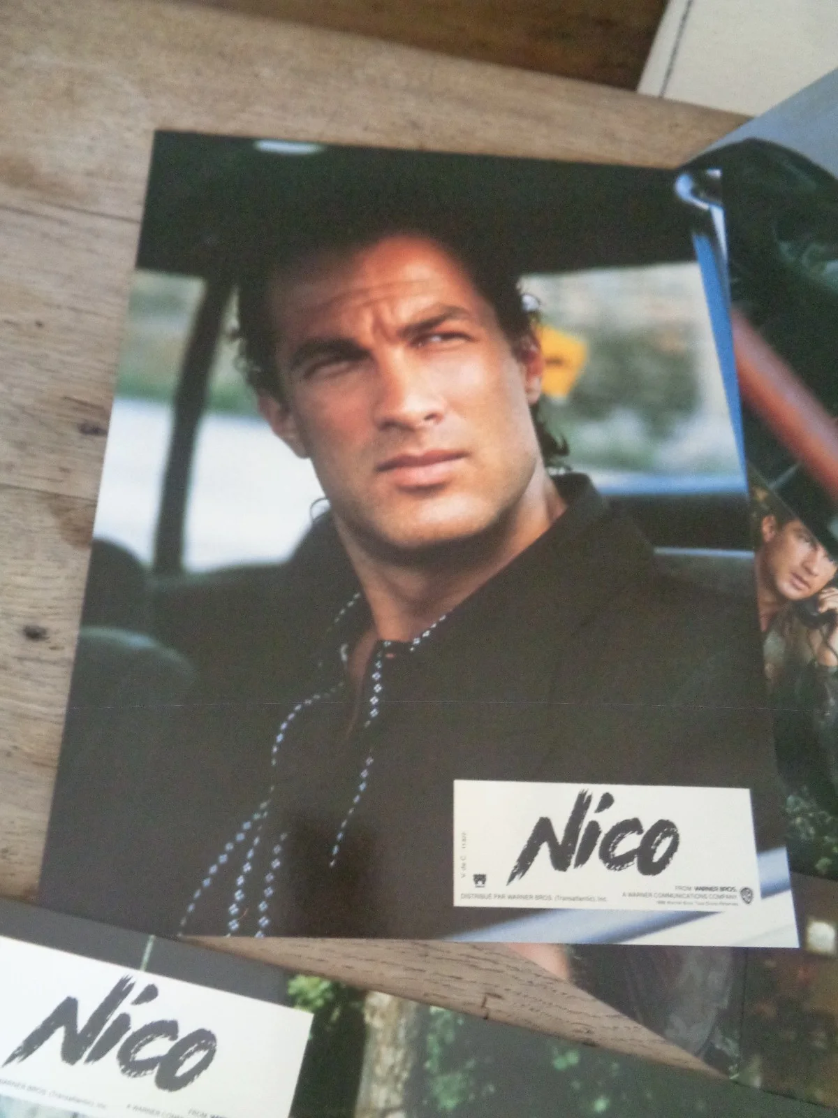 Vintage French Cinema NICO publicity photos, Steven Seagal 12 colour pic aikido, изображение 3