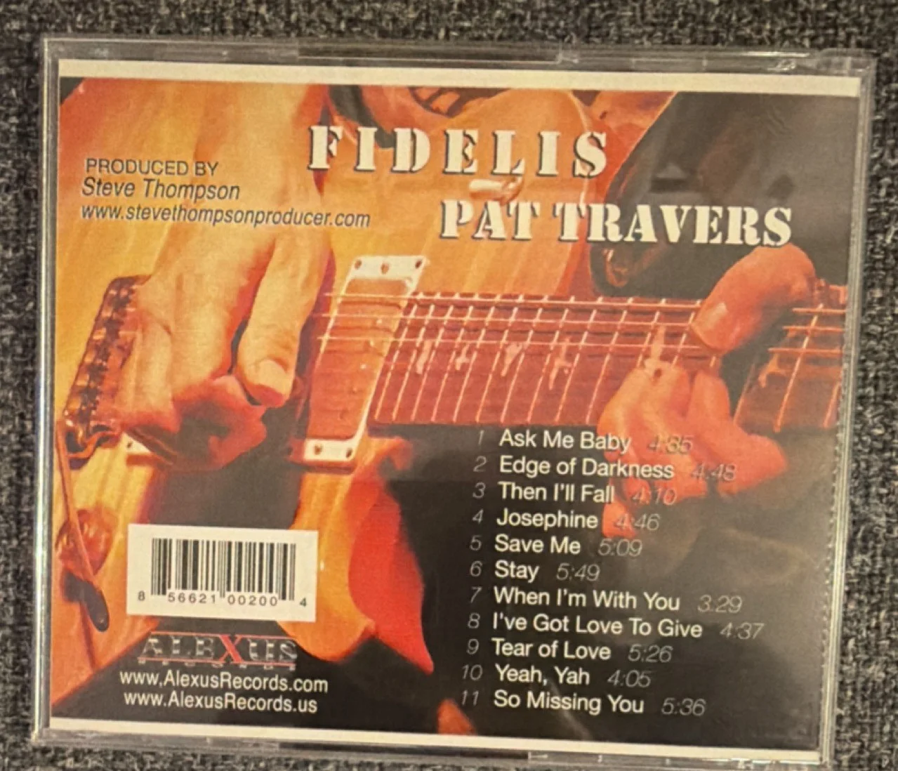 Pat Travers Fidelis Autographed CD & Booklet Alexis Records Original, image 4