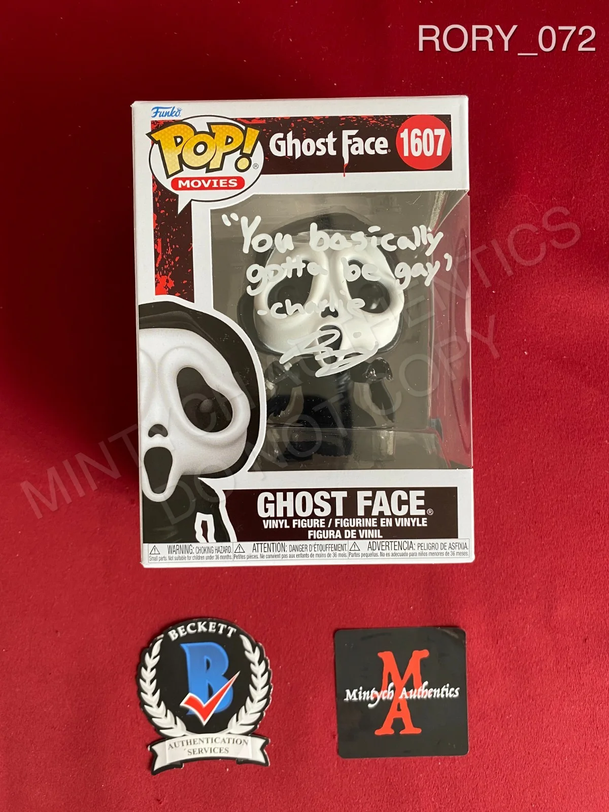 Rory Culkin — Rory Culkin autographed signed Ghost Face Funko Pop #1607 Scream Beckett COA