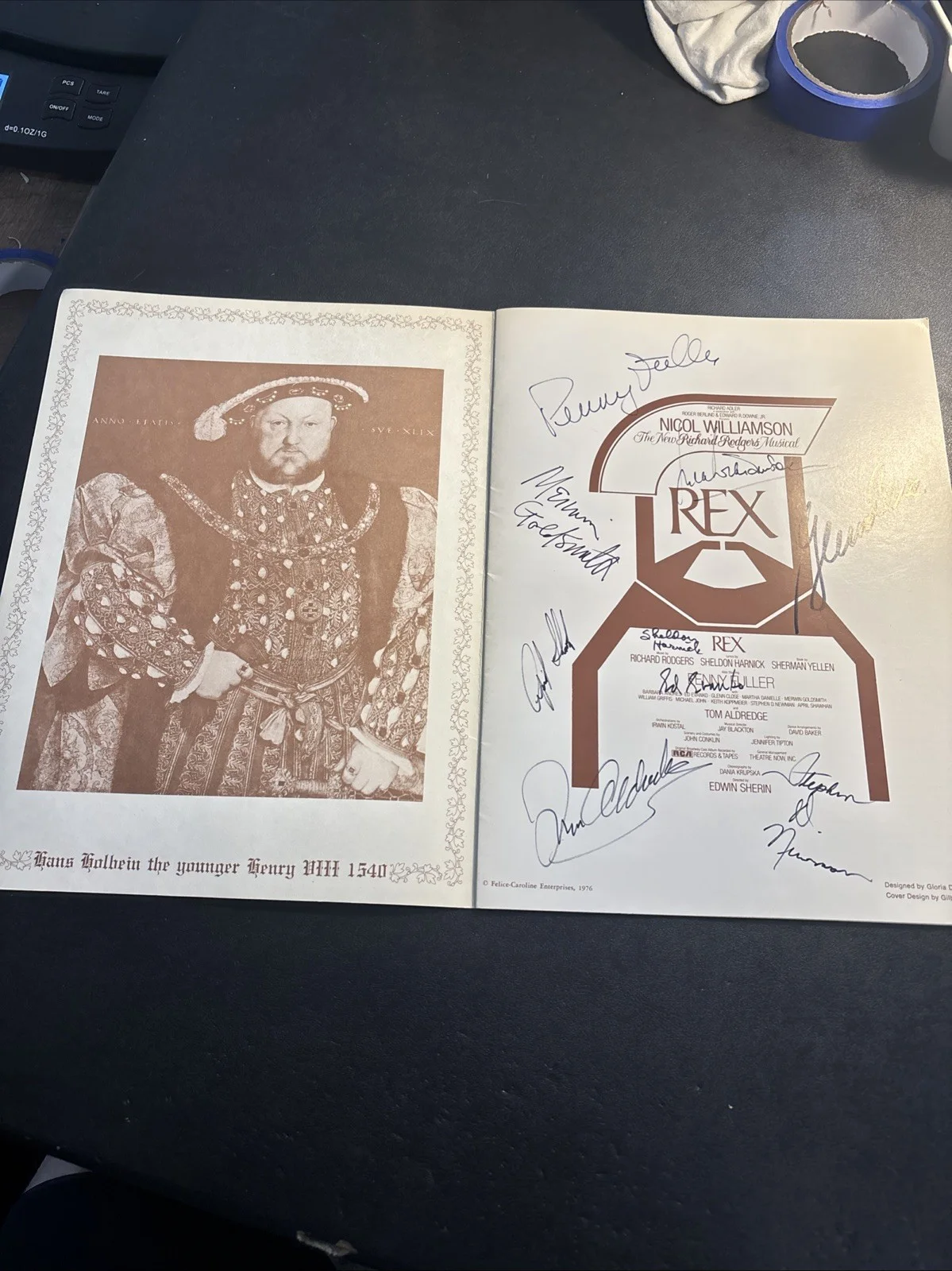 Glenn Close — Glenn Close Signed REX 1976 Broadway Program Multi Cast Autograph Musical, image 3