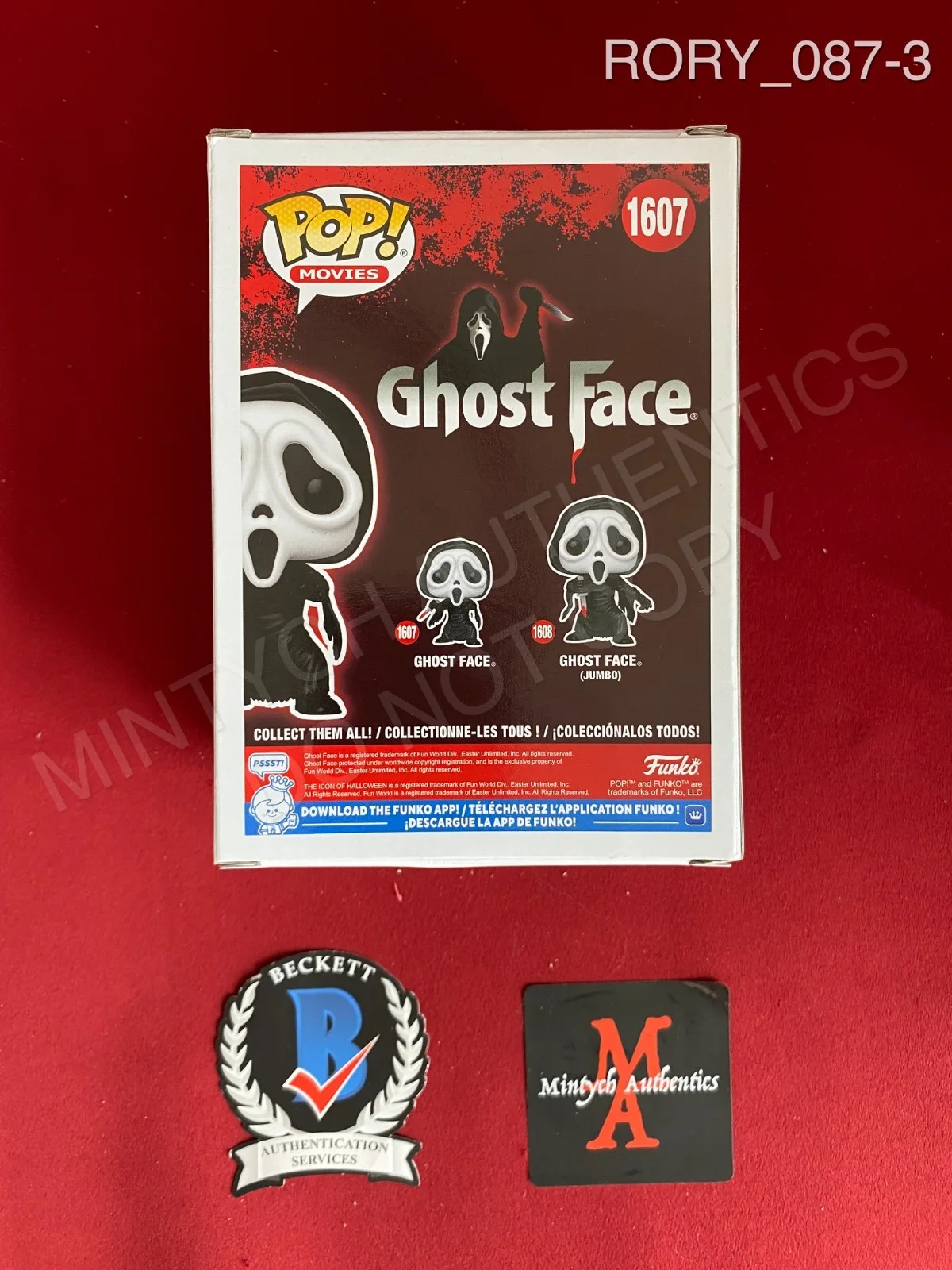 Rory Culkin — Rory Culkin autographed signed Ghost Face Funko Pop #1607 Scream Beckett COA, изображение 3
