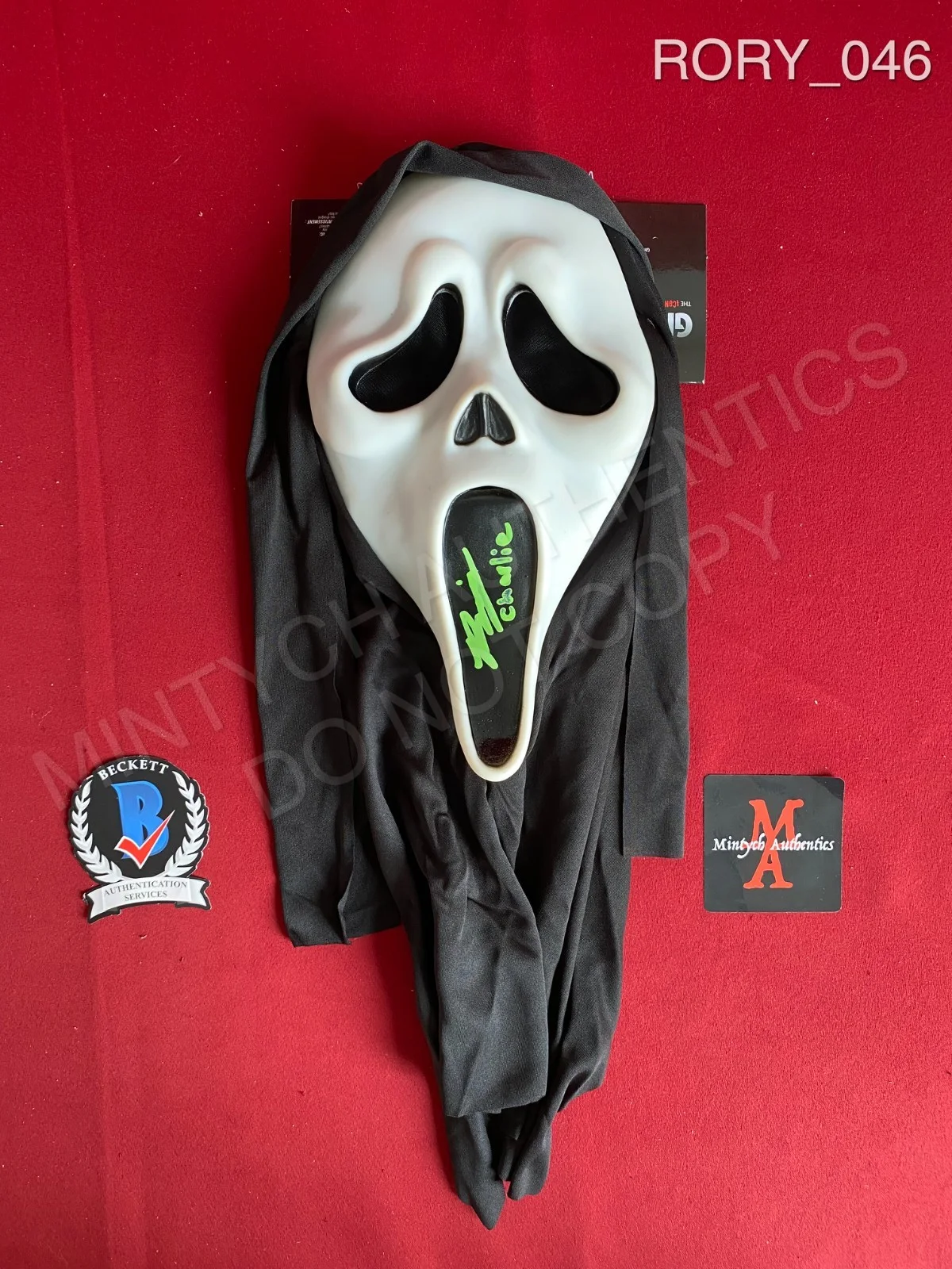 Rory Culkin — Rory Culkin autographed signed Ghost Face Fun World Mask Scream Beckett