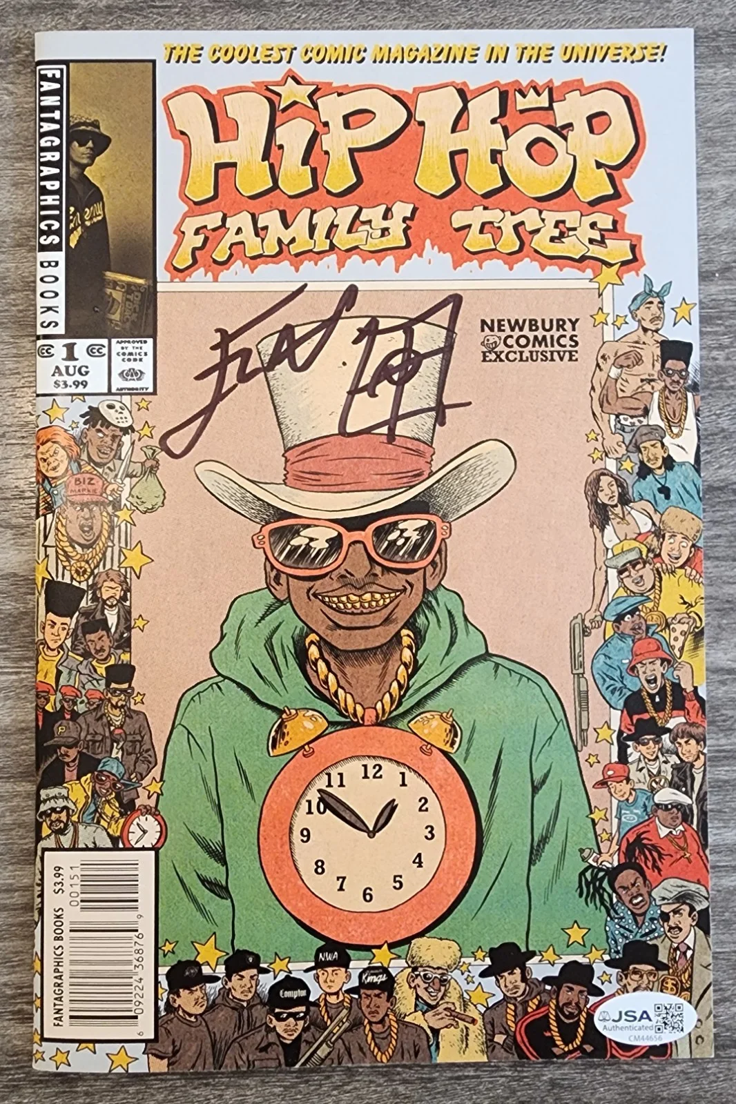 Flavor Flav Signed Hip Hop Family Tree #1 Comic Book Newbury Comics LEGEND JSA, изображение 3