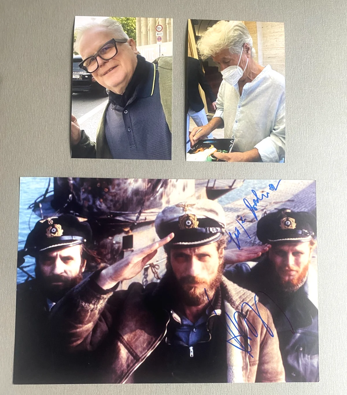 Herbert Grönemeyer & Jürgen Prochnow — JÜRGEN PROCHNOW & HERBERT GRÖNEMEYER 'The Boat' signed 8x10 Photo autographed