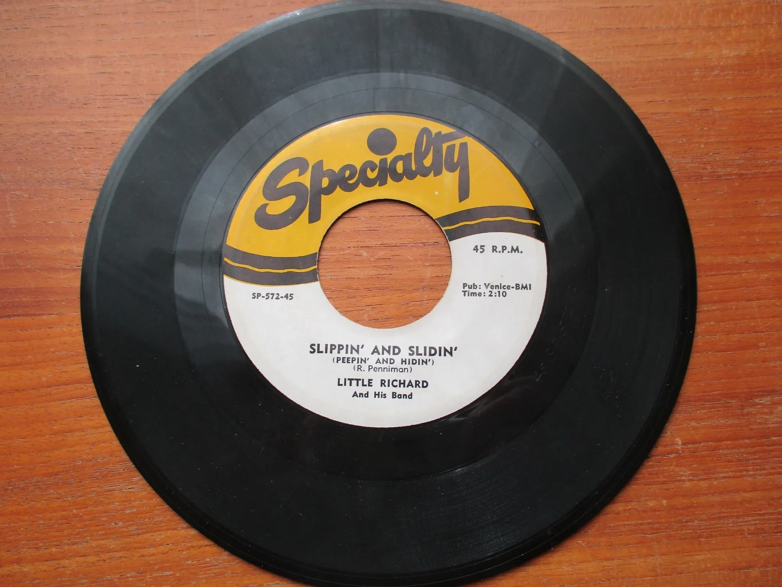 Little Richard 45 RPM Specialty XSP-572 Signed/Inscribed John Gilliland Estate, изображение 4
