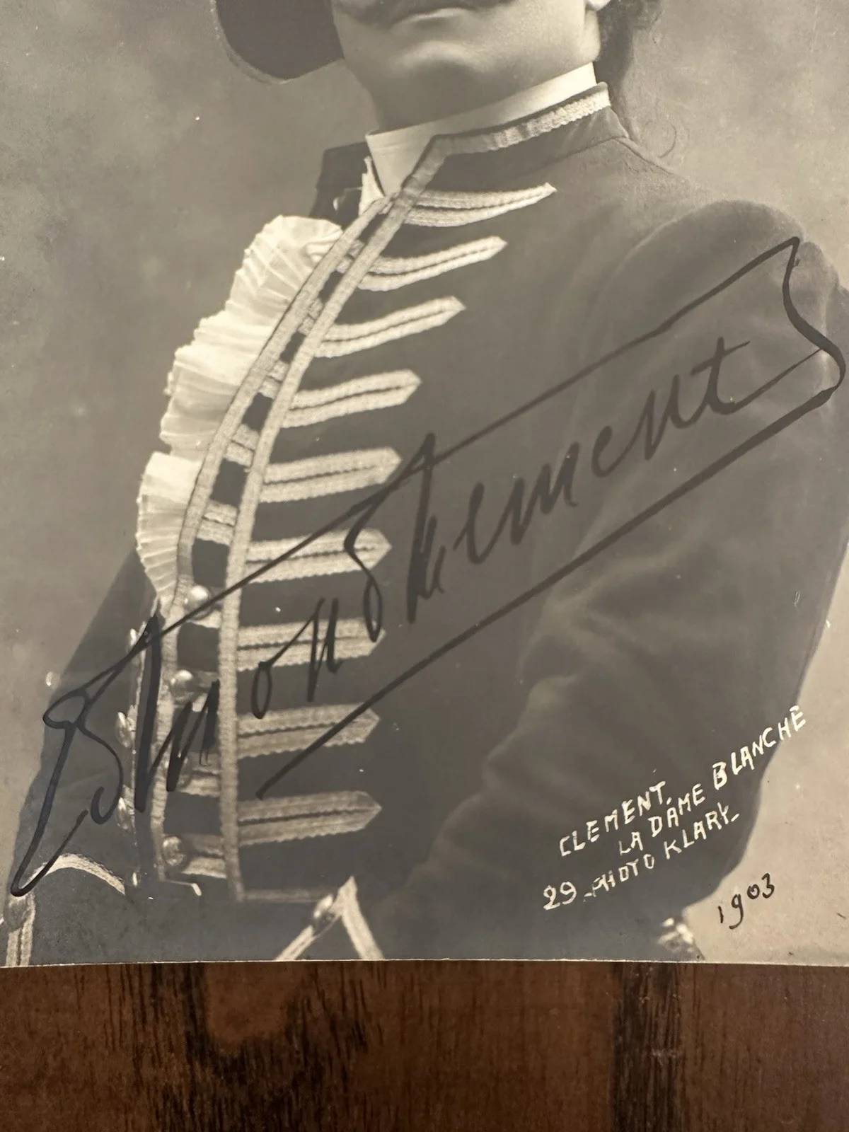 Tenor Edmond Clément Autograph Picture Post Card Signed 1903 Opera Antique, изображение 3