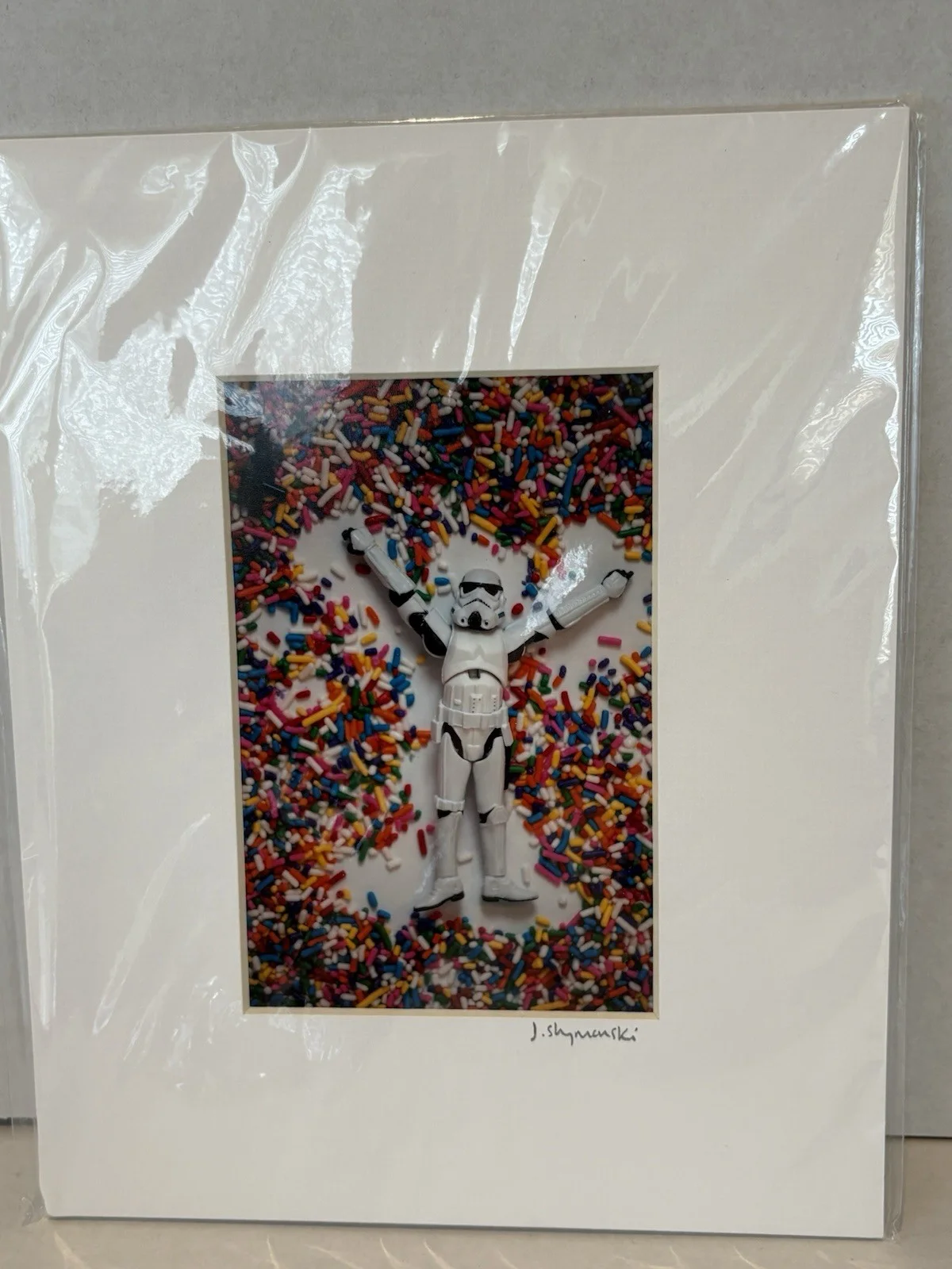 Joe Shymanski — Joe Shymanski Signed Mat DARTH VADER Storm Troopers Candy Angel Free Hugs LEGOs, image 2