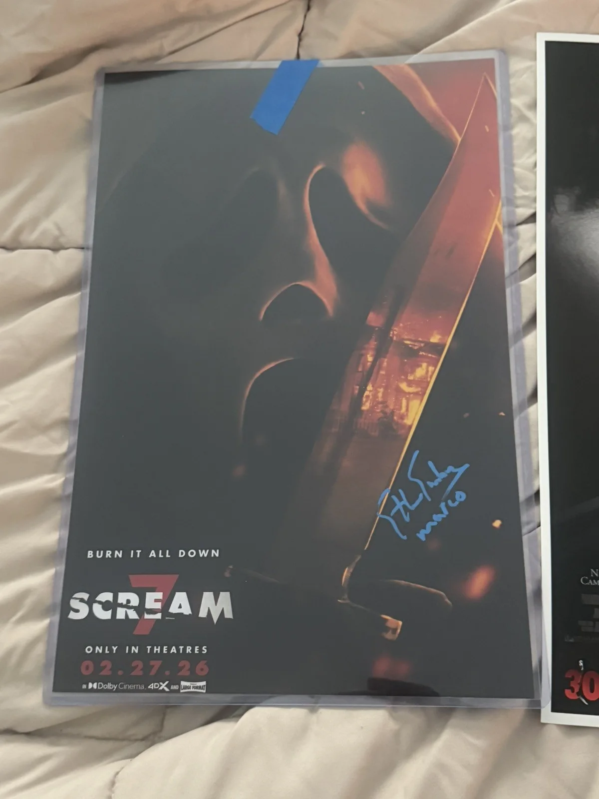 Ethan Embry — Ethan Embry Signed 11x17 Poster Ghostface Scream 7 JSA Authentication 2 posters, image 2