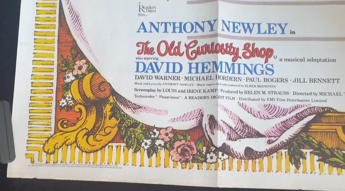 Old Curiosity Shop Original UK Quad Poster 39x30 Anthony Newley Hemmings, изображение 5