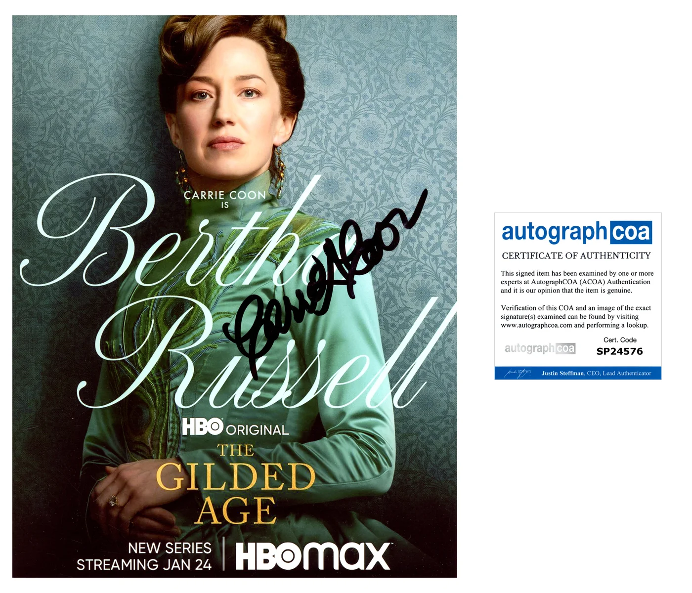 Carrie Coon — Carrie Coon Signed Autographed THE GUILDED AGE 8x10 Photo EXACT Proof B ACOA