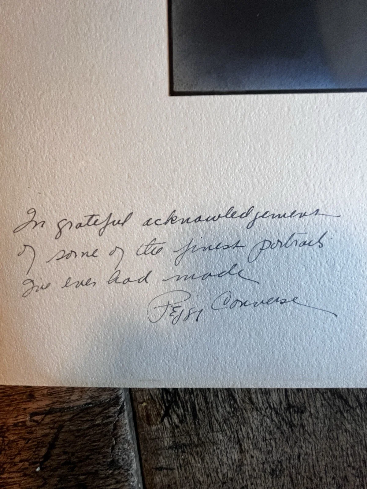 Arthur Yarborough, Peggy Converse — Arthur Yarborough Photograph Peggy Converse Signed Inscribed 1957, изображение 3