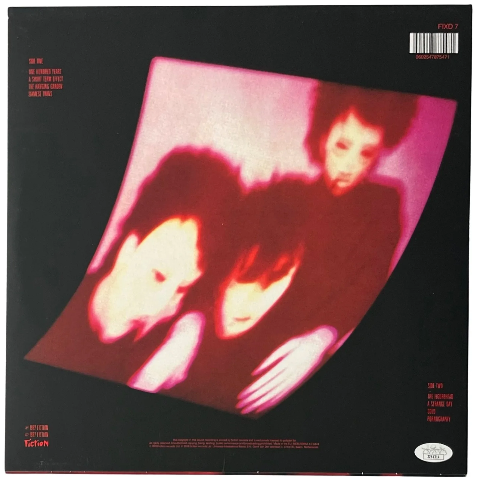 Robert Smith Signed The Cure Pornography Vinyl Record JSA LOA ZZ61314, image 4