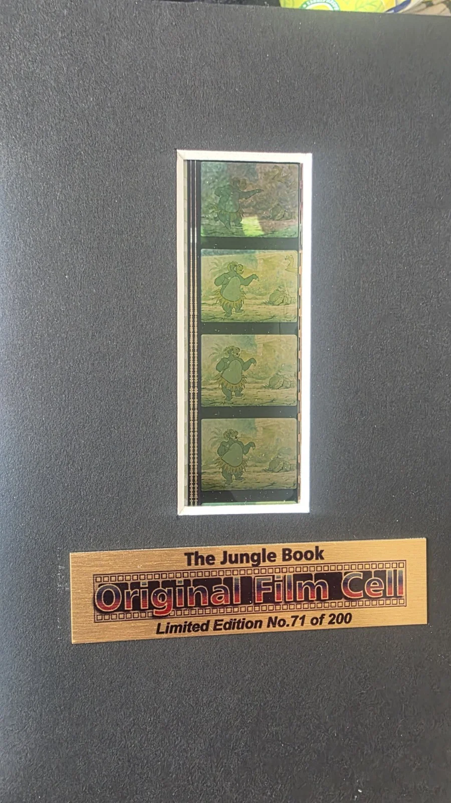 Framed Original Disney Jungle Book Film Cel Limited Edition 71/200, изображение 3