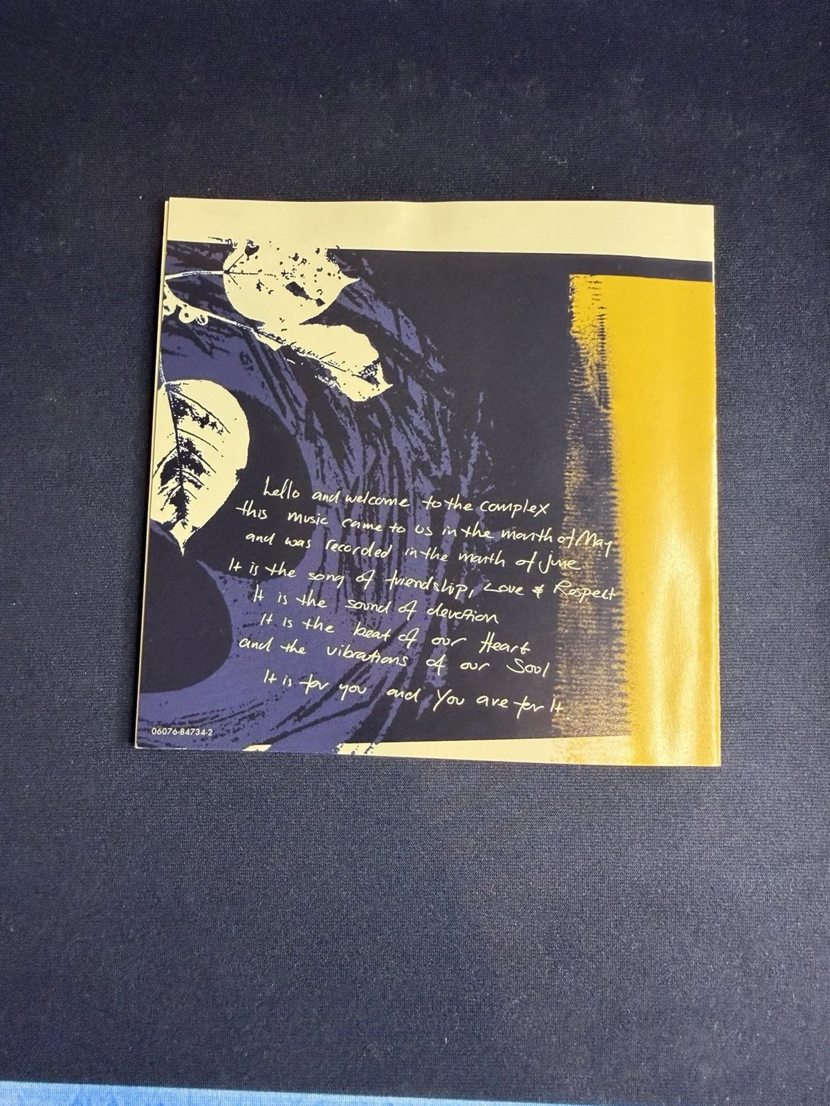 Jimmy Chamberlain Complex CD Booklet ONLY - Signed/Autographed by Jimmy!!, image 2