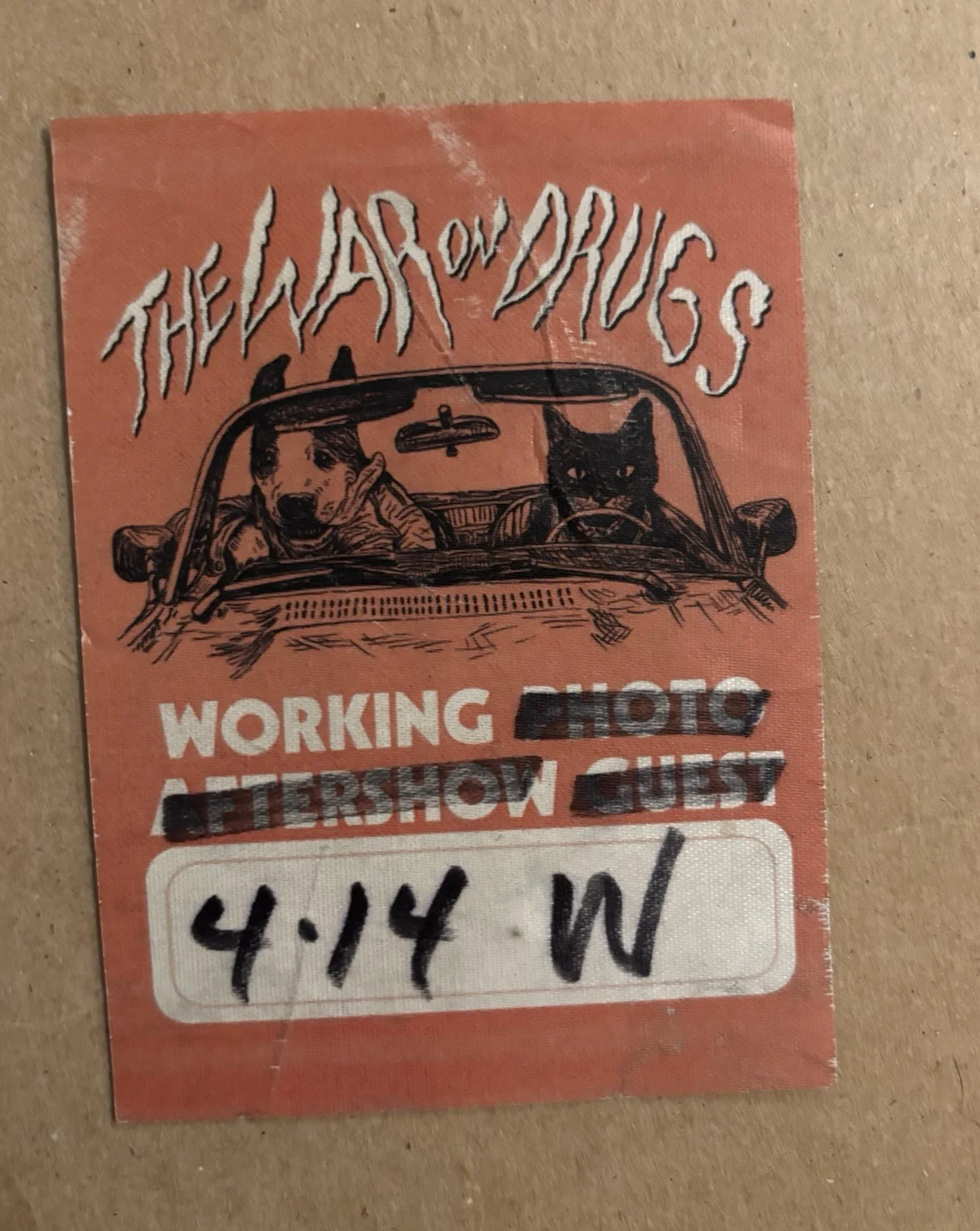 THE WAR ON DRUGS Old /Rare Show Flyer Signed By Lead Singer Adam Grandiciel, изображение 4
