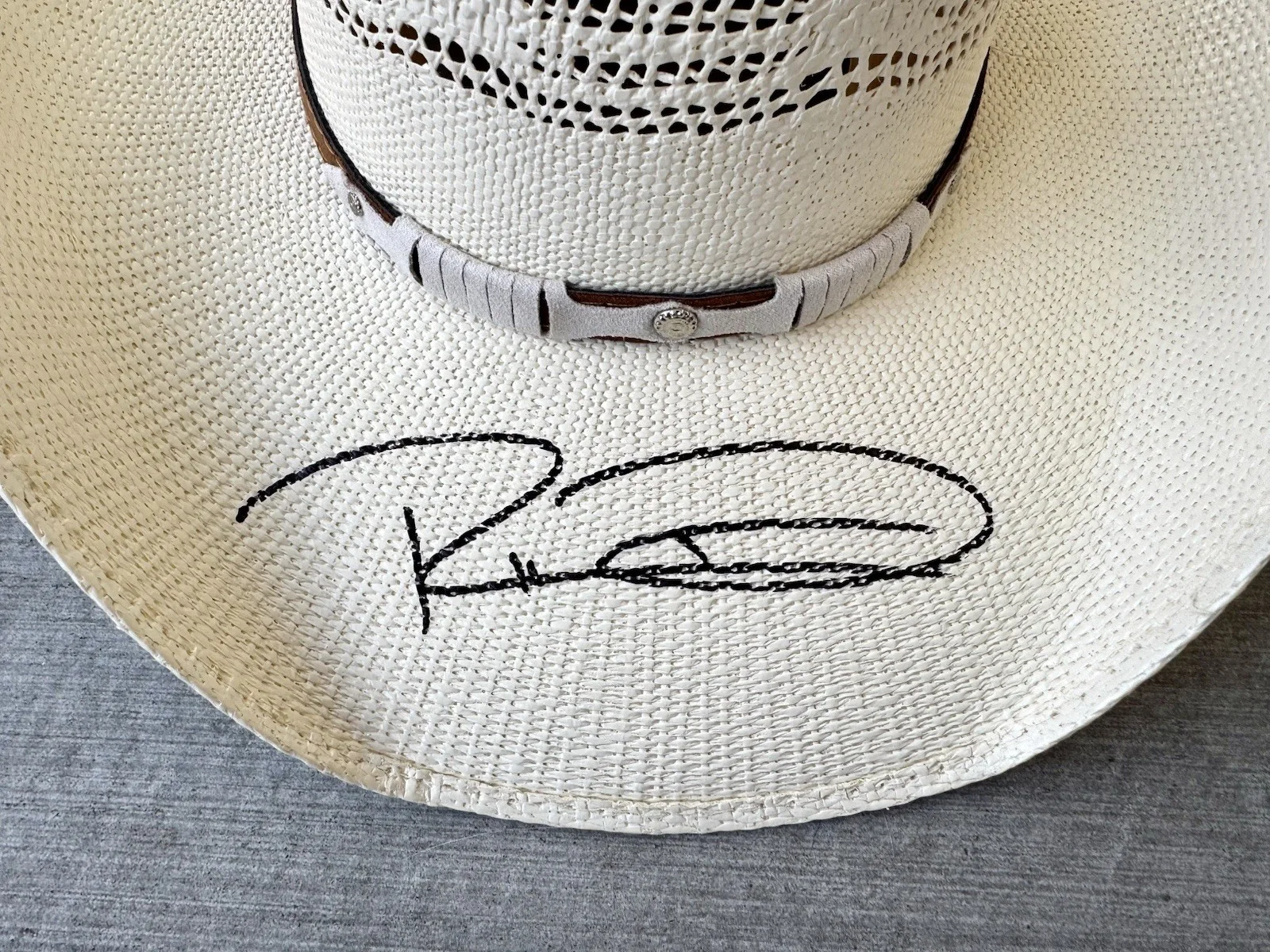 Russell Dickerson Signed Cowboy Hat Country Pop Music Singer Autograph Proof, image 2