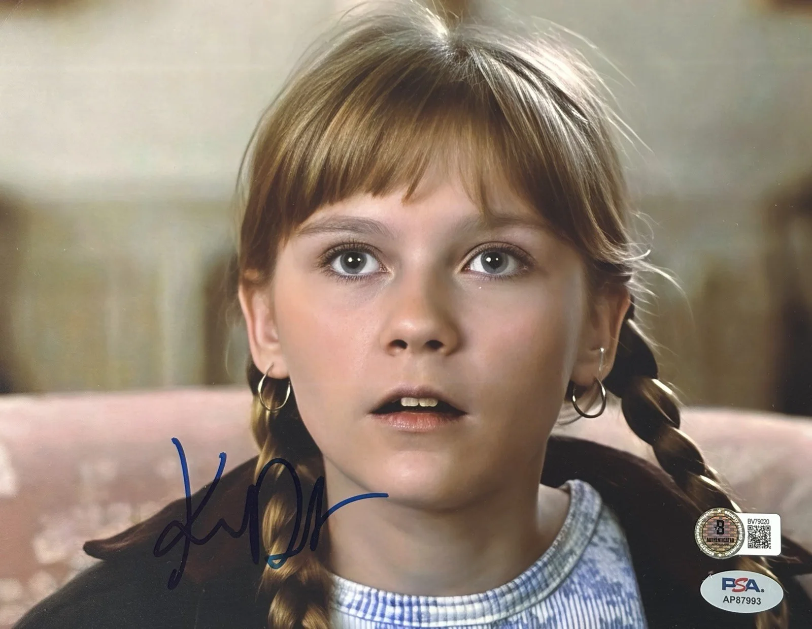 Kirsten Dunst — Kirsten Dunst Signed Autograph Jumanji 8x10 Photo Beckett BAS PSA DNA COA