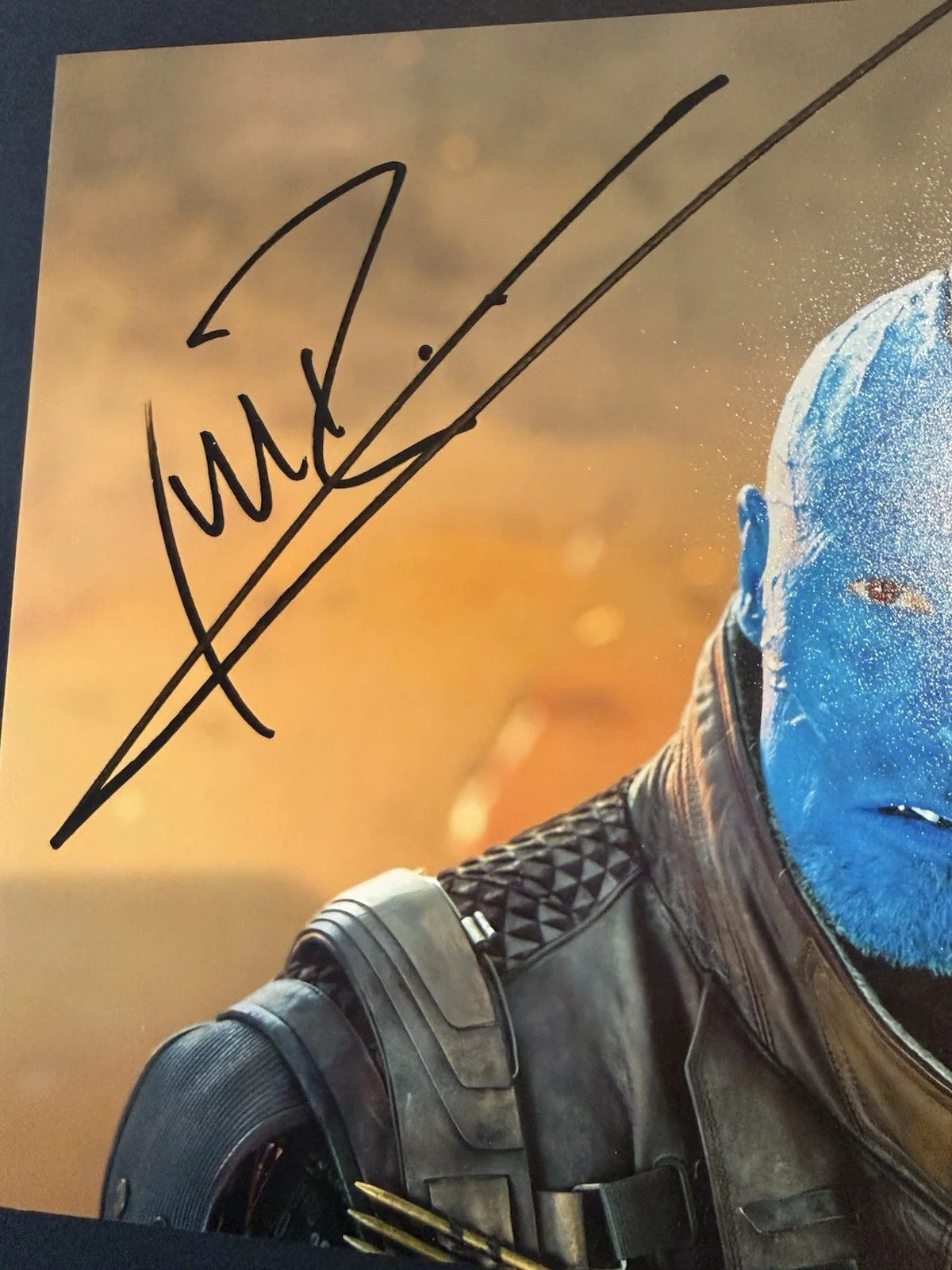 Michael Rooker Auto Guardians of The Galaxy 8x10 Yondu SWAU Signed Photo, изображение 2