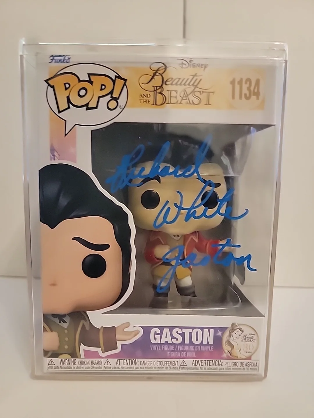 Richard White — Signed Richard White Gaston Beauty And The Beast 1134 Funko Pop Beckett BAS COA