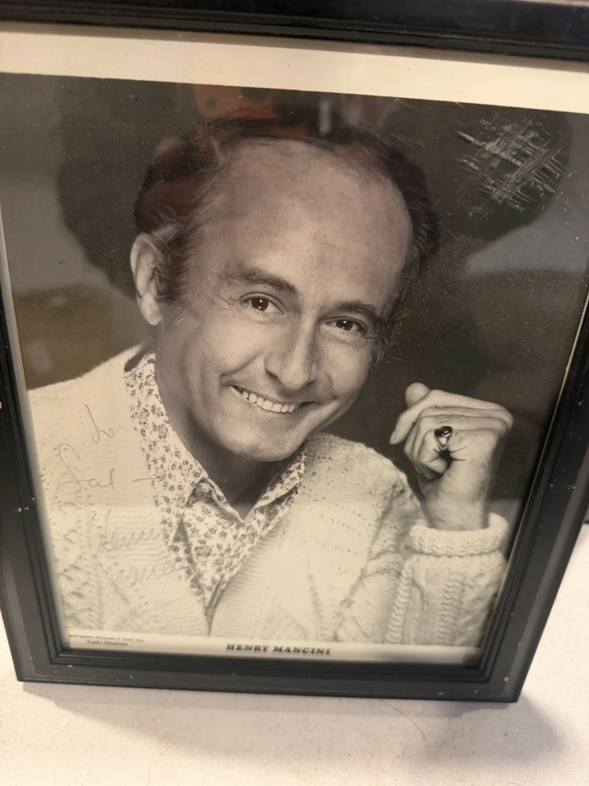 Henry Mancini — Henry Mancini Autographed & Inscribed 5x7 Photo – Framed – Legendary Composer