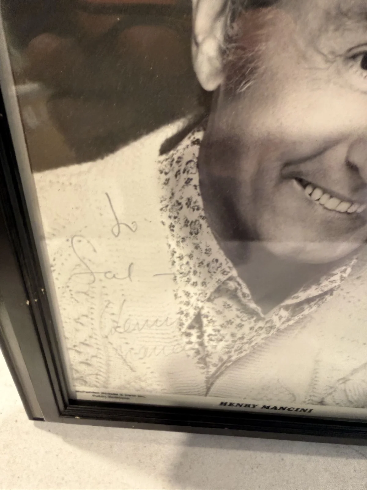 Henry Mancini — Henry Mancini Autographed & Inscribed 5x7 Photo – Framed – Legendary Composer, изображение 2