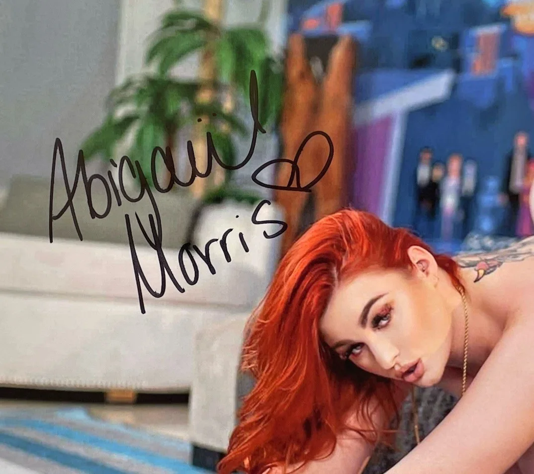 Abigail Morris — Abigail Morris hand signed 8x10 photo Adult star, изображение 2