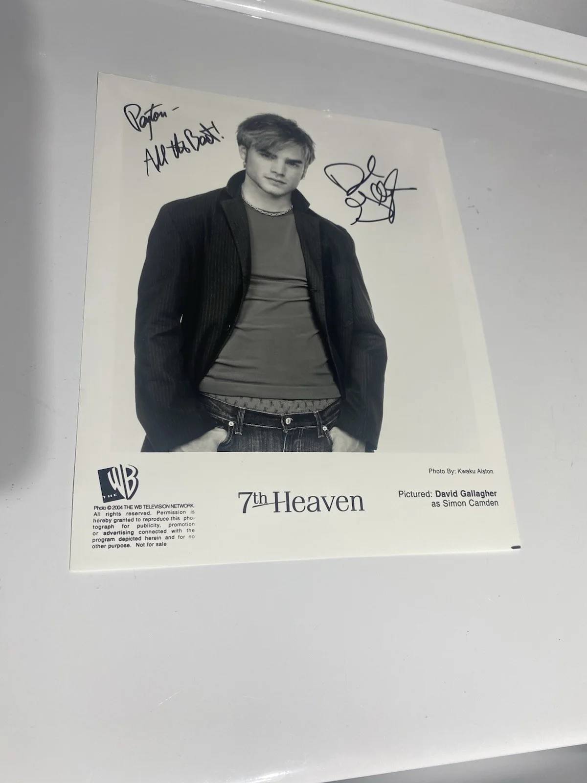 David Gallagher — 7th Heaven Original Photo hand Signed by David Gallagher Autograph, image 2
