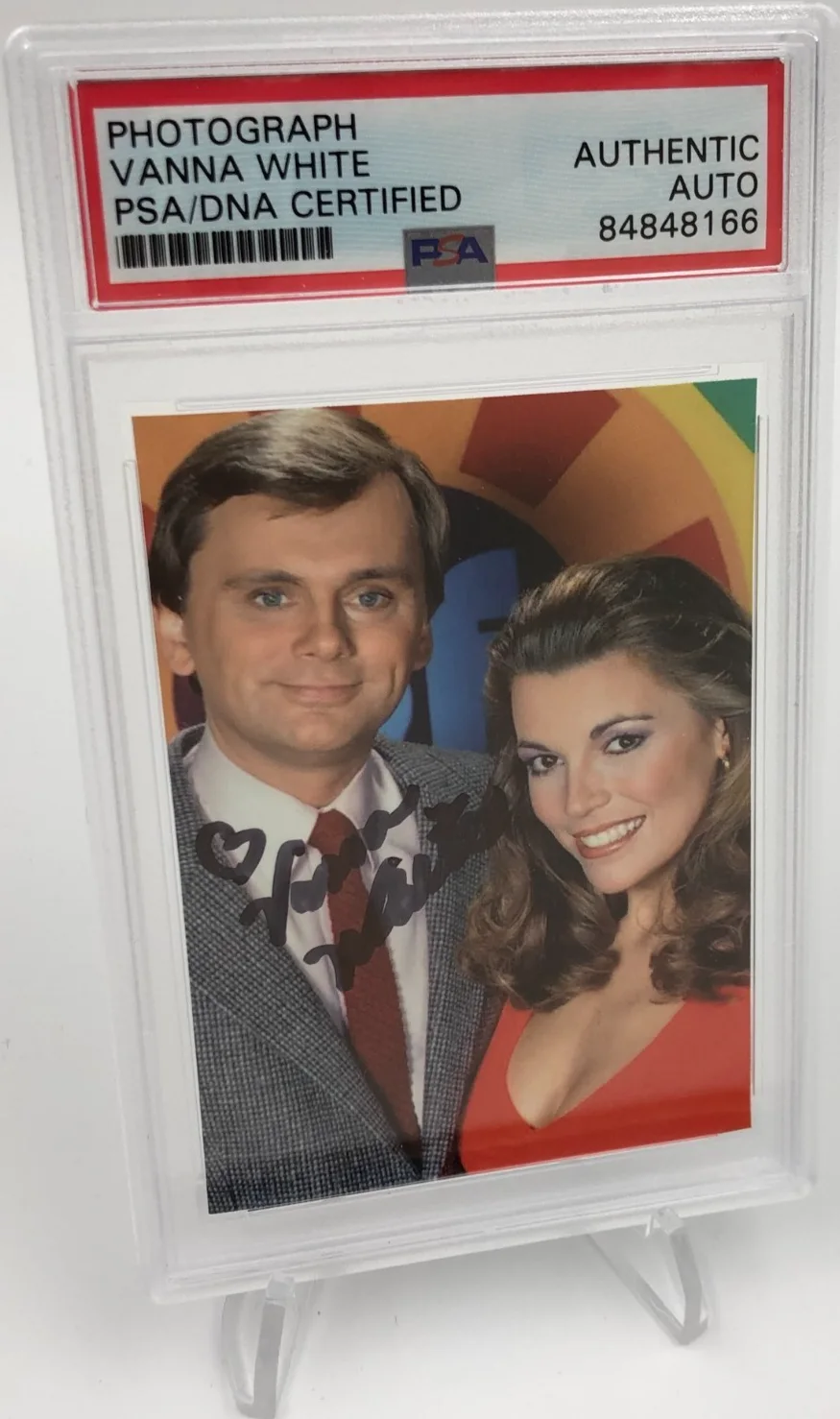 VANNA WHITE — VANNA WHITE PSA AUTO Signed Authentic Custom Card TV Host on WHEEL OF FORTUNE