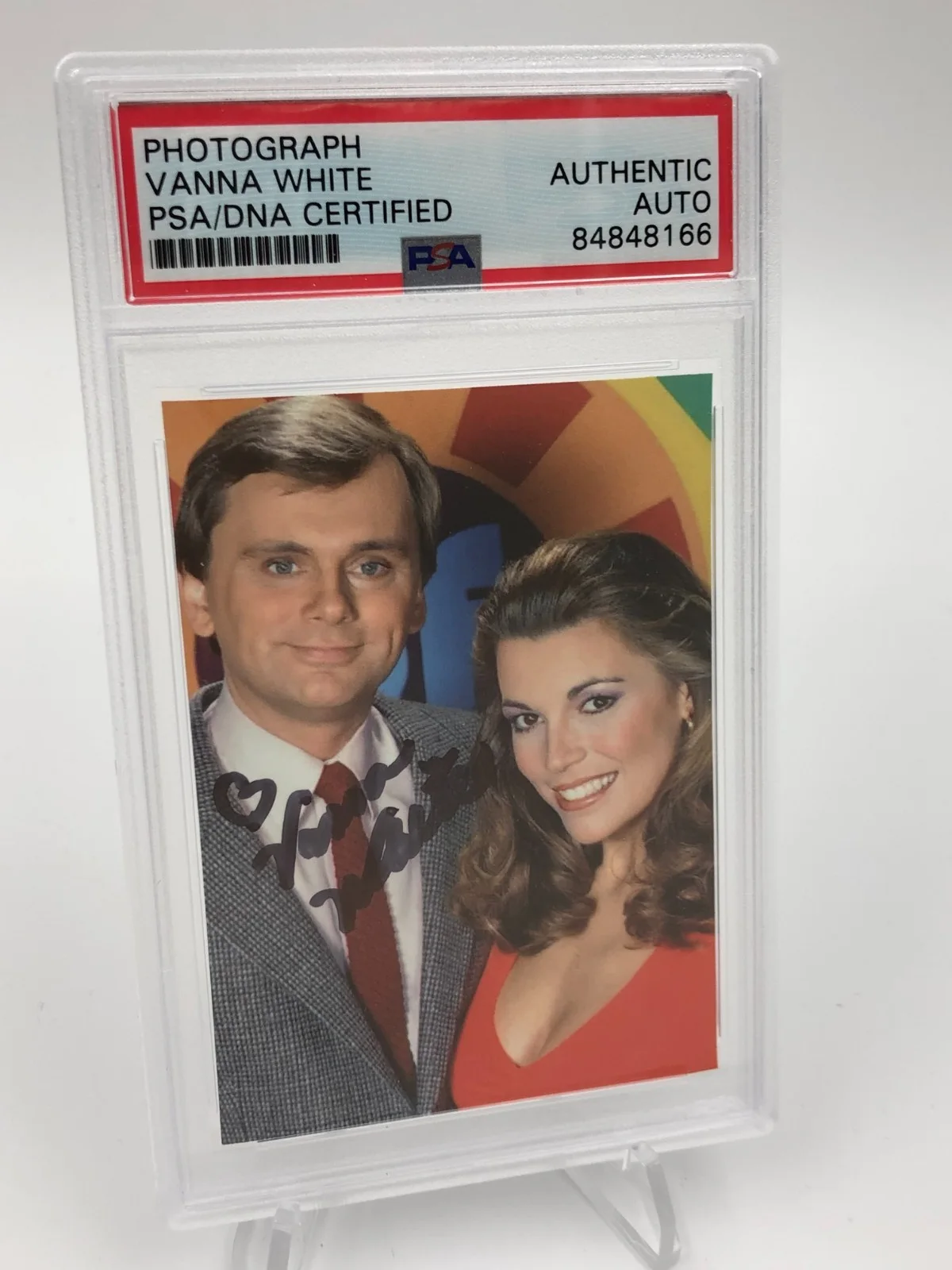 VANNA WHITE — VANNA WHITE PSA AUTO Signed Authentic Custom Card TV Host on WHEEL OF FORTUNE, изображение 4