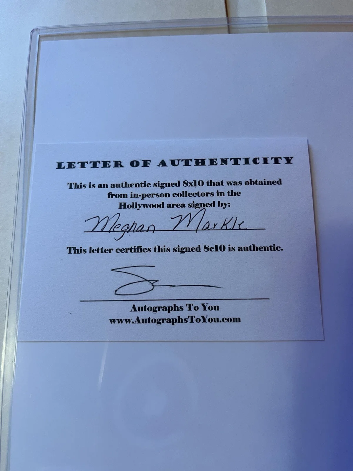 Meghan Markle — Meghan Markle Autographed 8x10 Original Photo Authenticated by Autographs To You, изображение 2